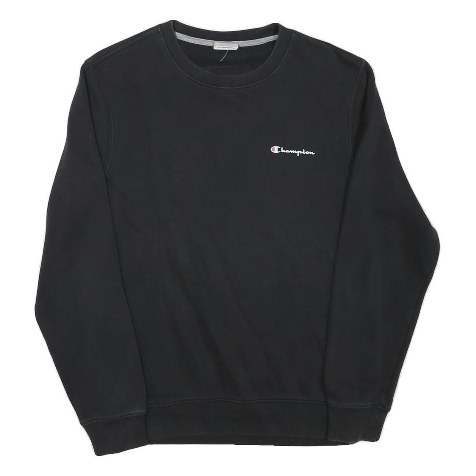 Buy CHAMPION Mens Black Cotton Blend Crew Neck S Sweatshirt Classic Logo Refurbished - $33.79 CHAMPION Mens Black Cotton Blend Crew Neck S Sweatshirt Classic Logo Refurbished - N/A refurbished available on Cerqular