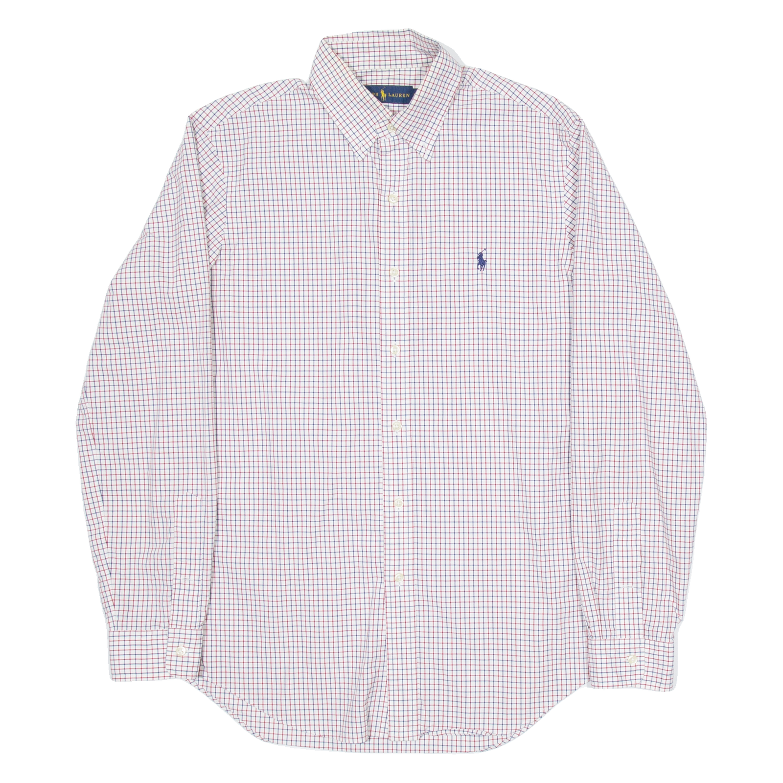 RALPH LAUREN Mens Shirt White Check Long Sleeve M Refurbished - N/A refurbished available on Cerqular