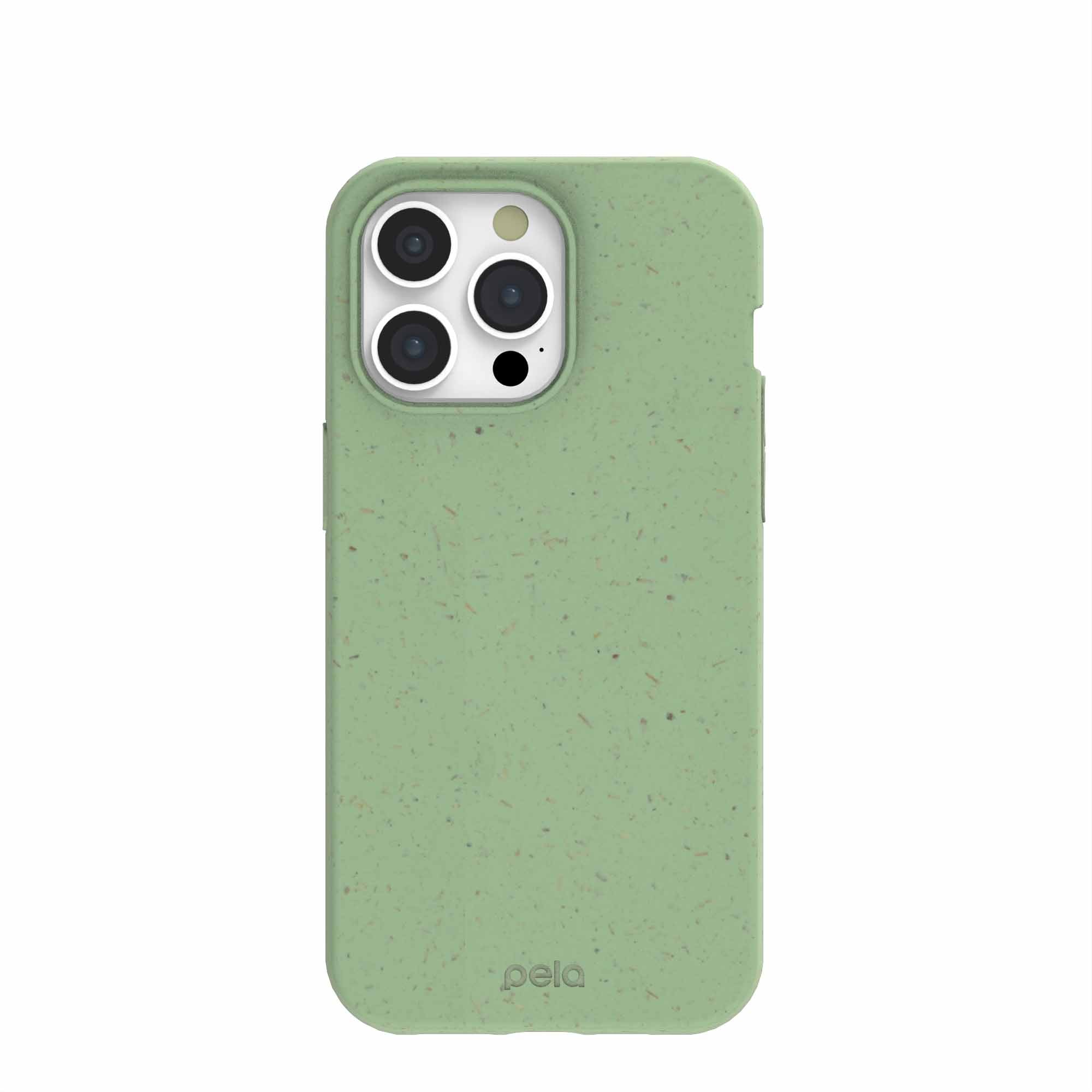 Sage Green iPhone 15 Pro Max Case Refurbished - Pela Case refurbished available on Cerqular
