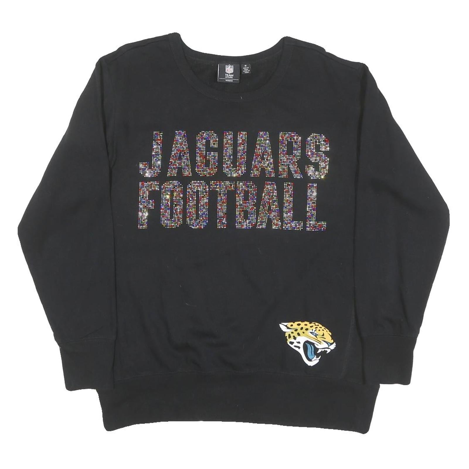 NFL Mens Black Jaguars Football Crew Neck M Cotton Blend Sweatshirt Refurbished - N/A refurbished available on Cerqular