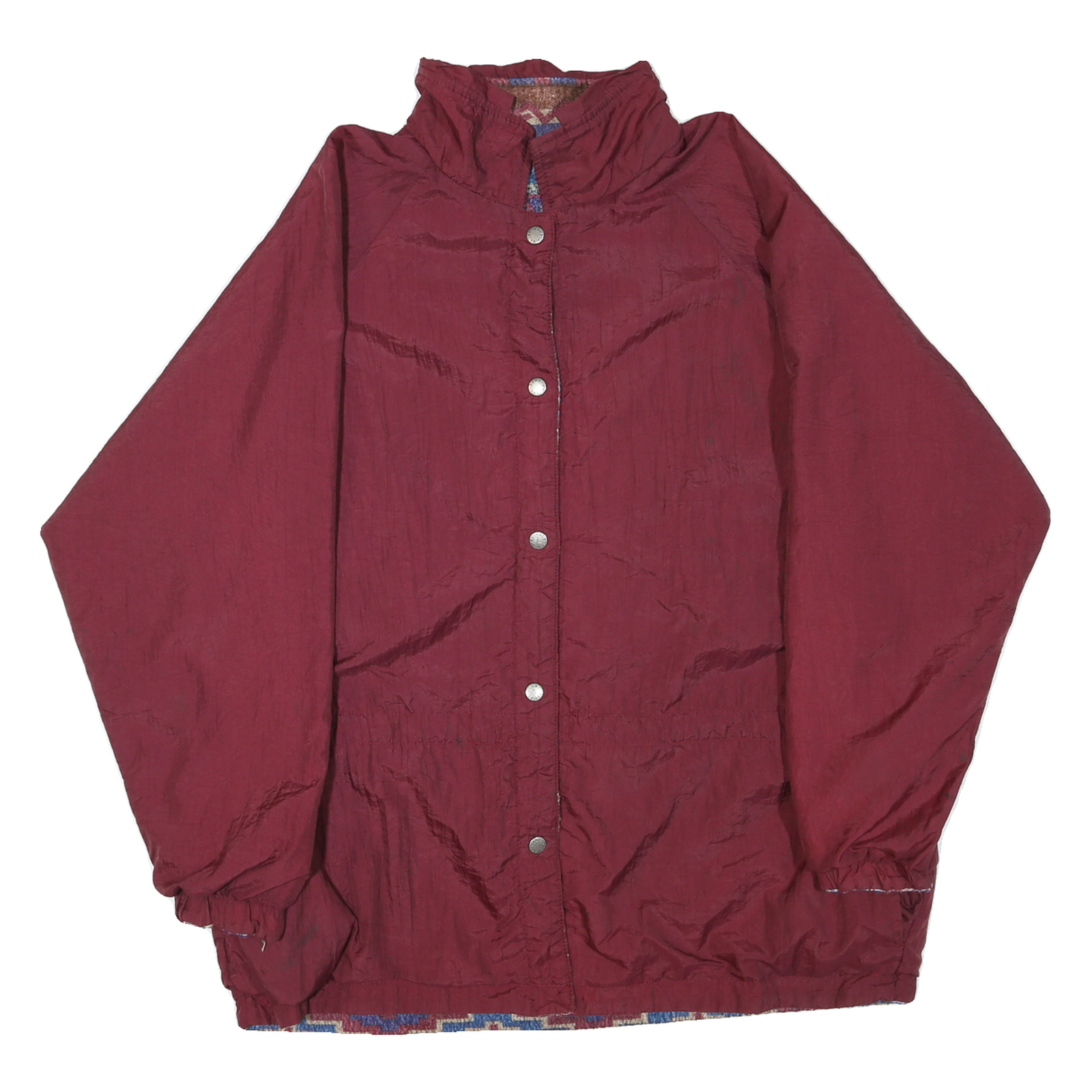 Mens Red Button Jacket XL Polyester Blend Plain Button Closure Casual Outerwear Refurbished - N/A refurbished available on Cerqular