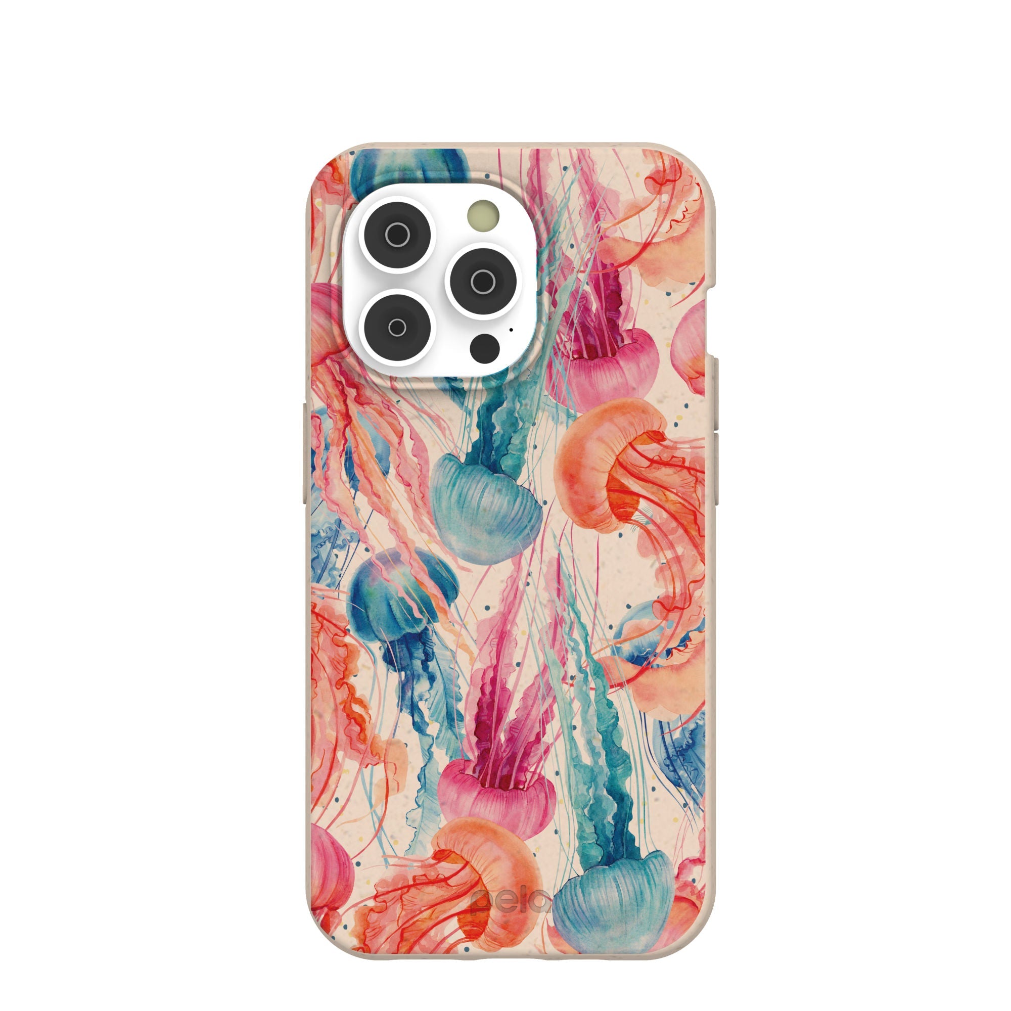 Seashell Jellyfish iPhone 14 Pro Case Refurbished - Pela Case refurbished available on Cerqular