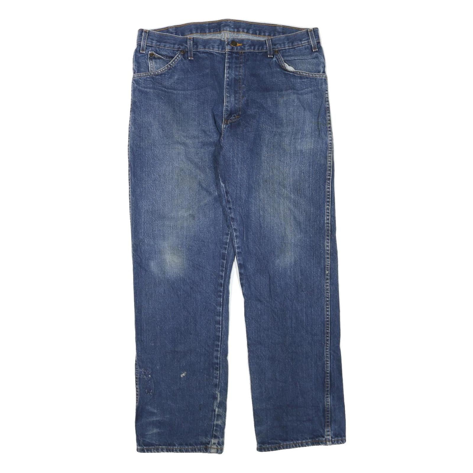 DICKIES Mens Blue Regular Fit Straight Denim Jeans W38 L32 Zip Cotton Blend Refurbished - N/A refurbished available on Cerqular