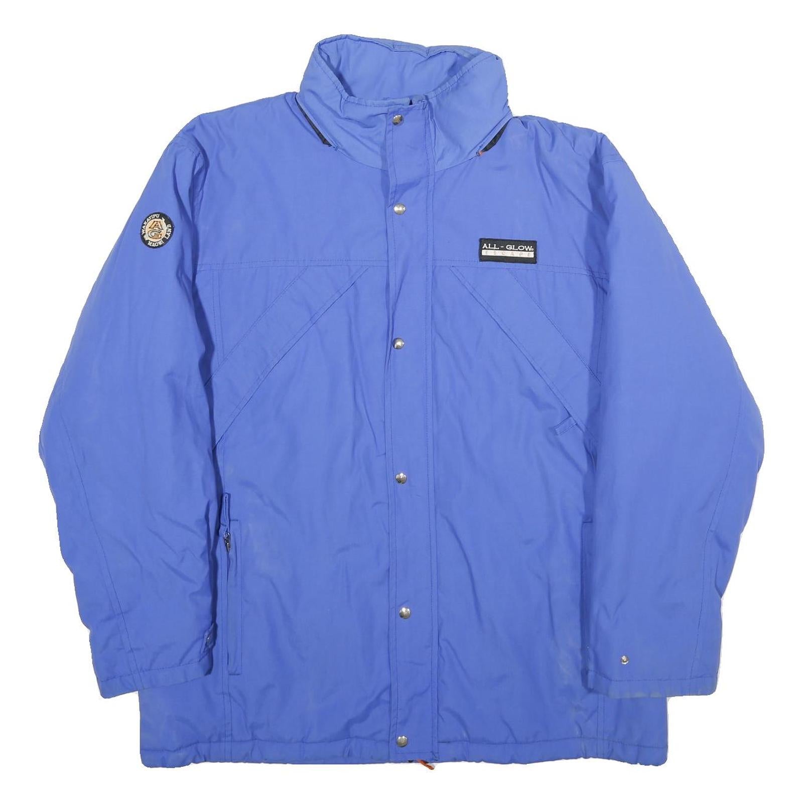 ALL GLOW ESCAPE Mens Blue Cotton Blend Zip Jacket S Casual Outerwear Style Refurbished - N/A refurbished available on Cerqular