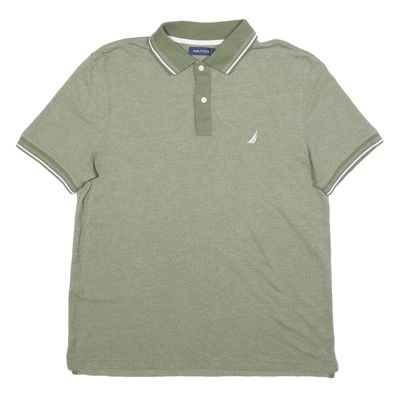 Buy NAUTICA Mens Green Short Sleeve Plain Polo Shirt L Cotton Blend Casual Refurbished - $25.99 NAUTICA Mens Green Short Sleeve Plain Polo Shirt L Cotton Blend Casual Refurbished - N/A refurbished available on Cerqular