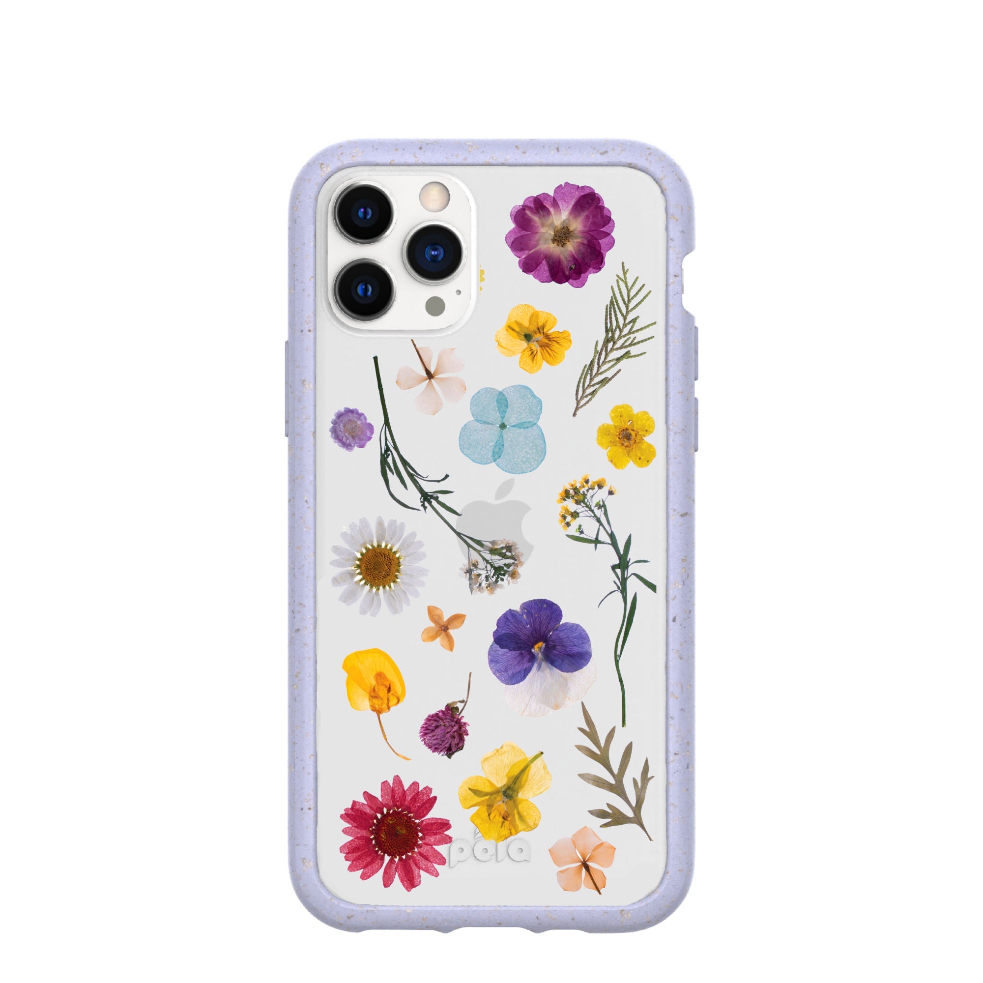 Clear Springtime iPhone 11 Pro Case With Lavender Ridge Refurbished - Pela Case refurbished available on Cerqular