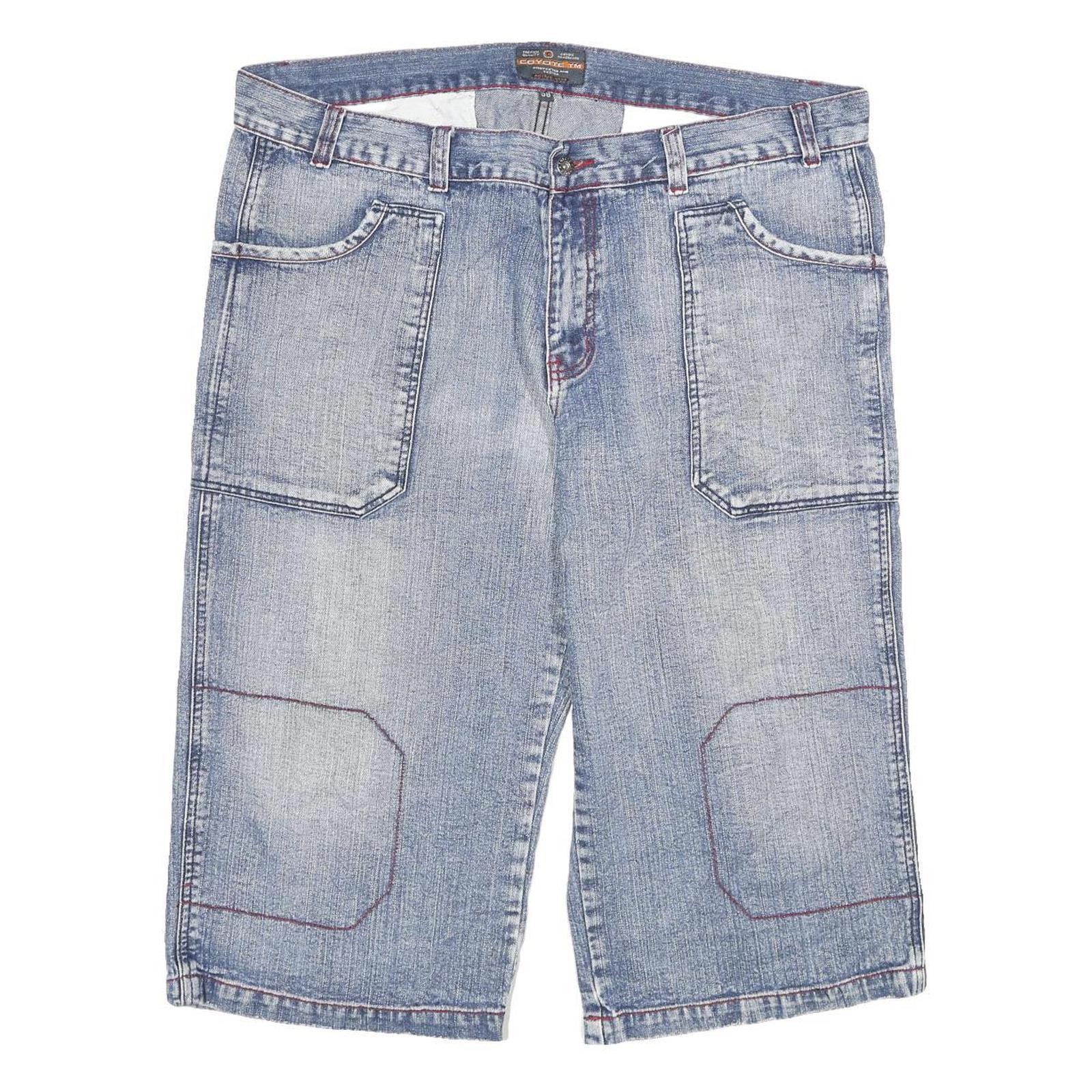COYOTE Mens Denim Blue Casual Cargo Shorts 3XL W38 Cotton Blend Refurbished - N/A refurbished available on Cerqular