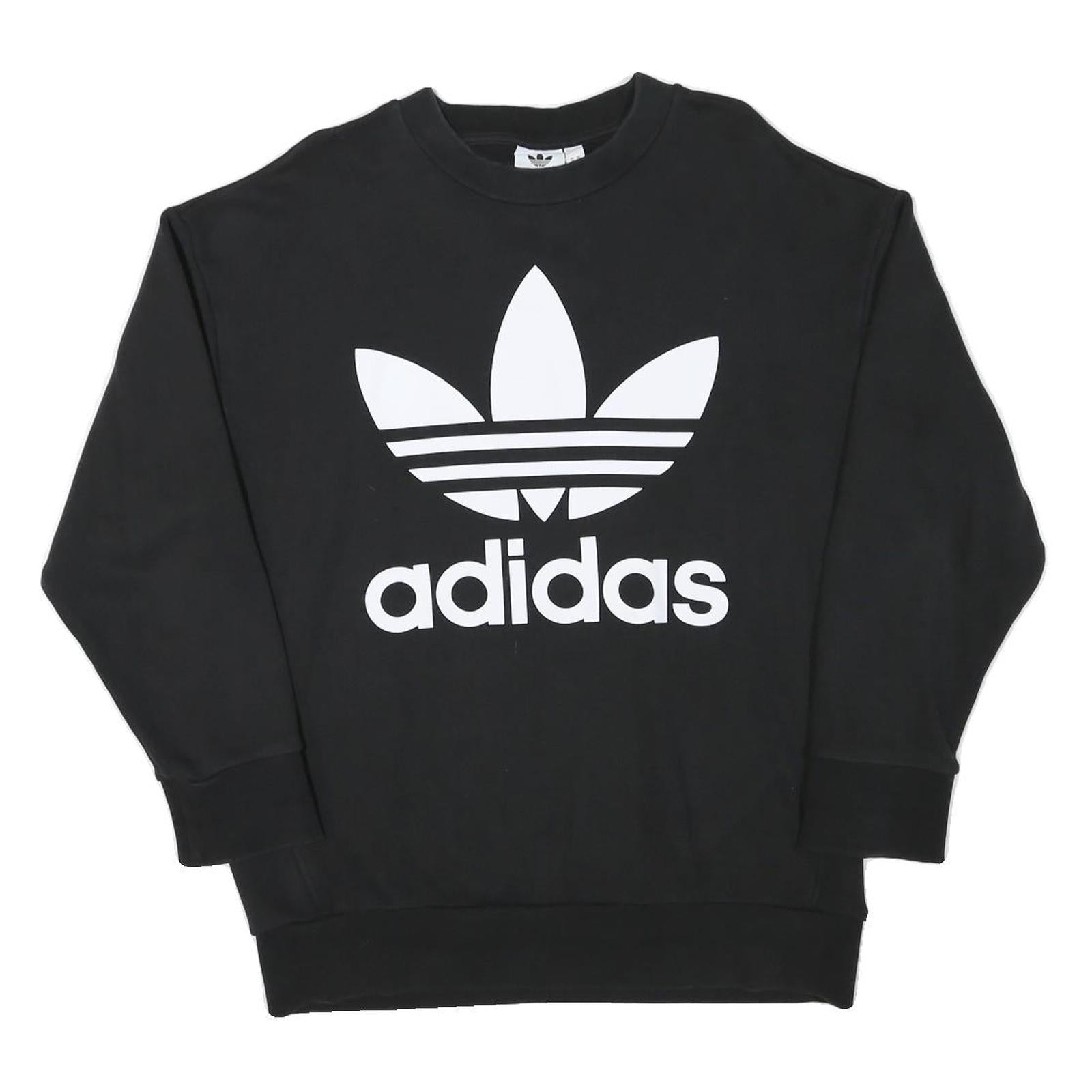 ADIDAS Mens Black Crew Neck XS Cotton Blend Casual Sweatshirt Pullover Refurbished - N/A refurbished available on Cerqular