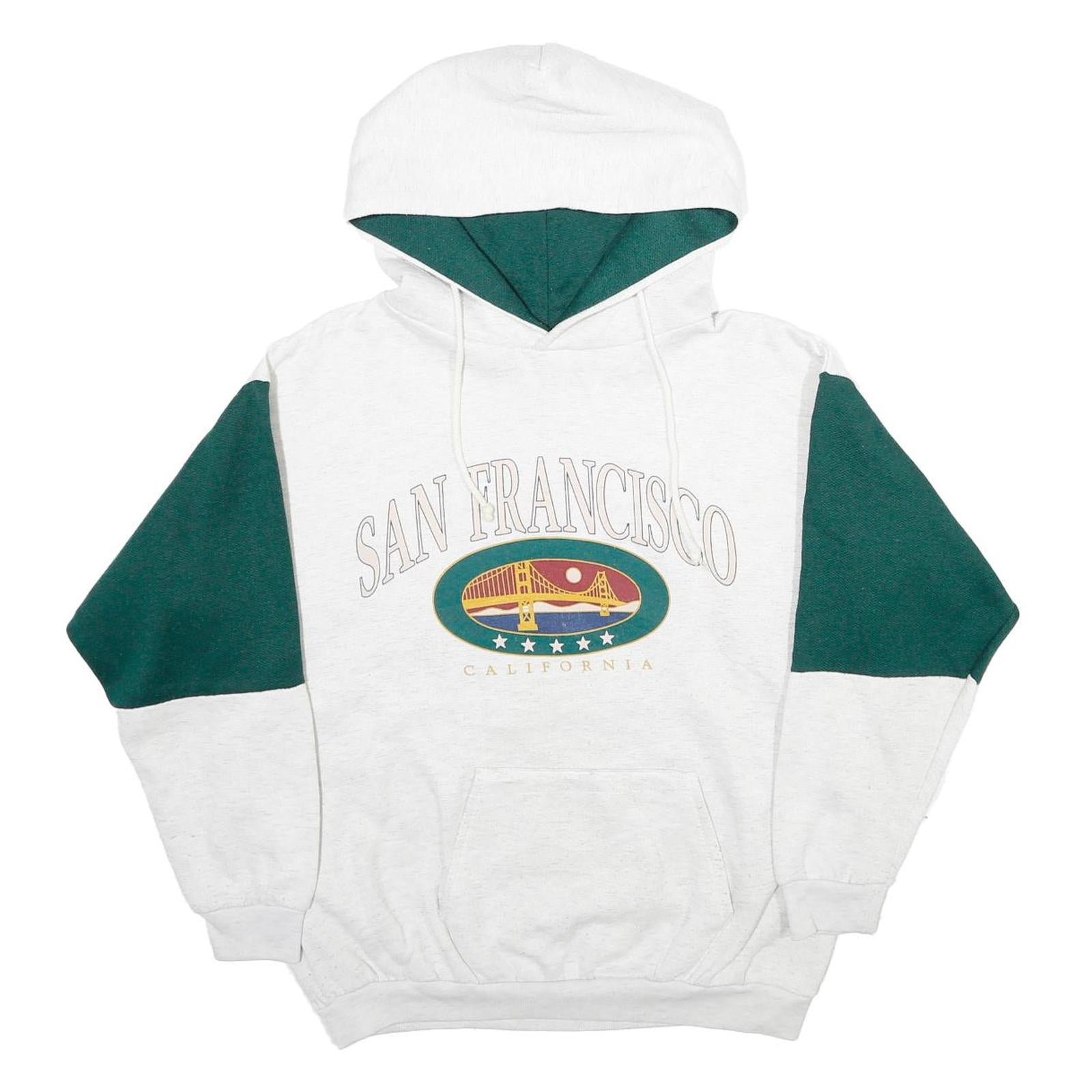 Buy Mens White & Green San Francisco Graphic Pullover Hoodie M Cotton Blend Casual Refurbished - $45.49 Mens White & Green San Francisco Graphic Pullover Hoodie M Cotton Blend Casual Refurbished - N/A refurbished available on Cerqular