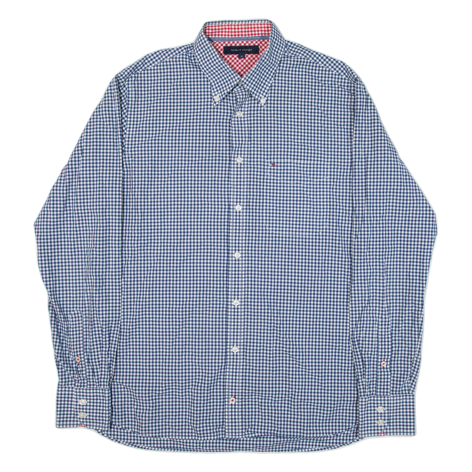 TOMMY HILFIGER Mens Shirt Blue Gingham Long Sleeve M Refurbished - N/A refurbished available on Cerqular