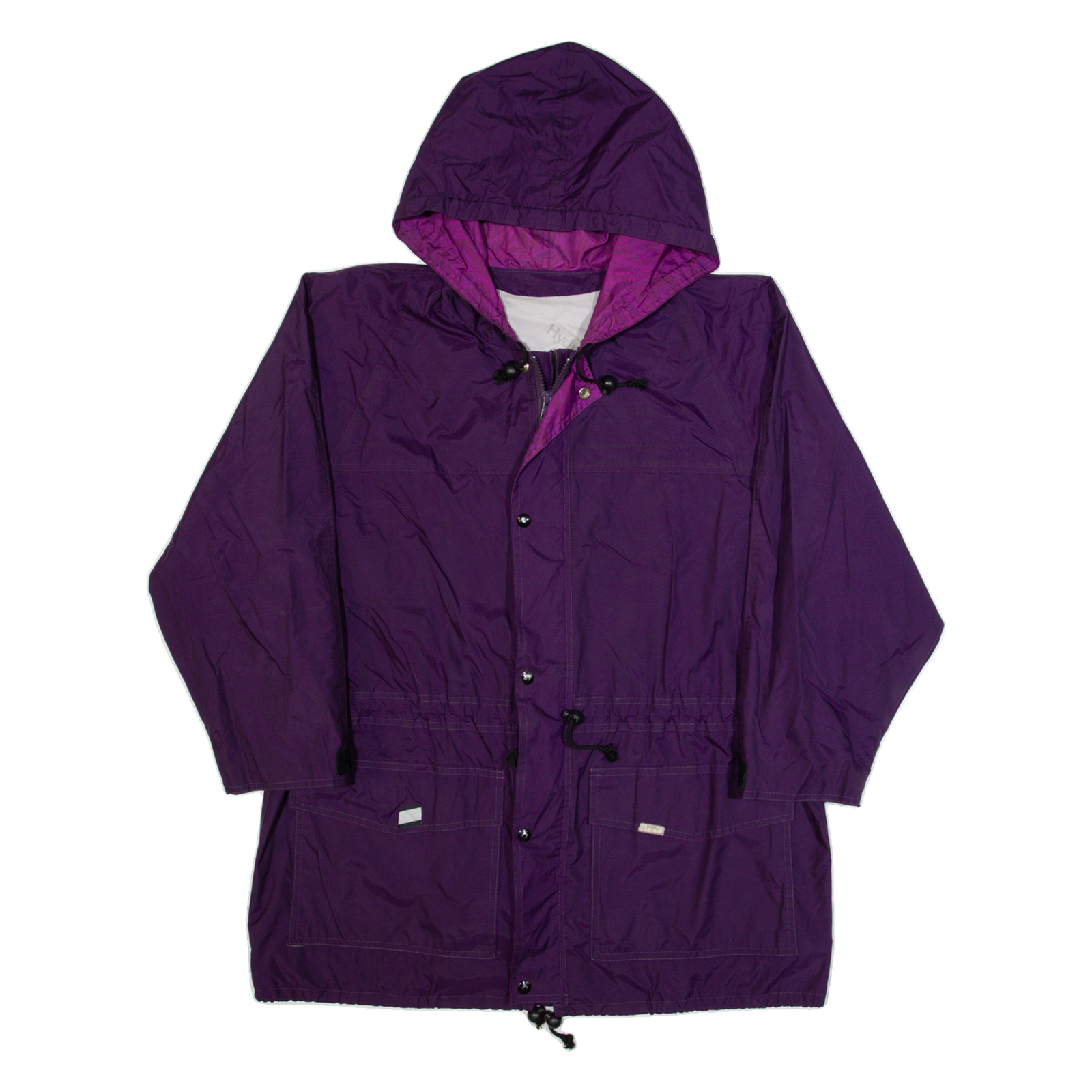 HYDROFIL Womens Rain Jacket Purple 90s Hooded L Refurbished - N/A refurbished available on Cerqular