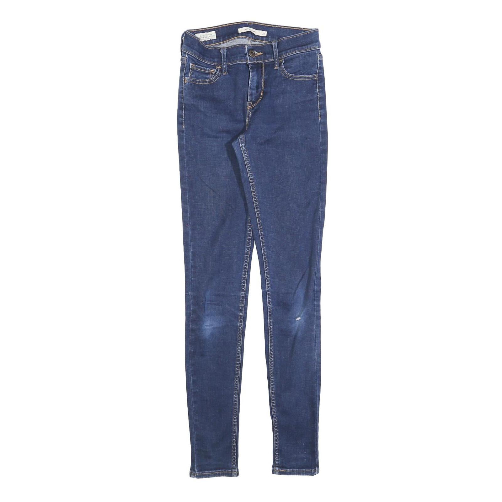LEVI'S 710 Womens Slim Blue Denim Medium Wash Zip W26 L30 Skinny Jeans Refurbished - N/A refurbished available on Cerqular