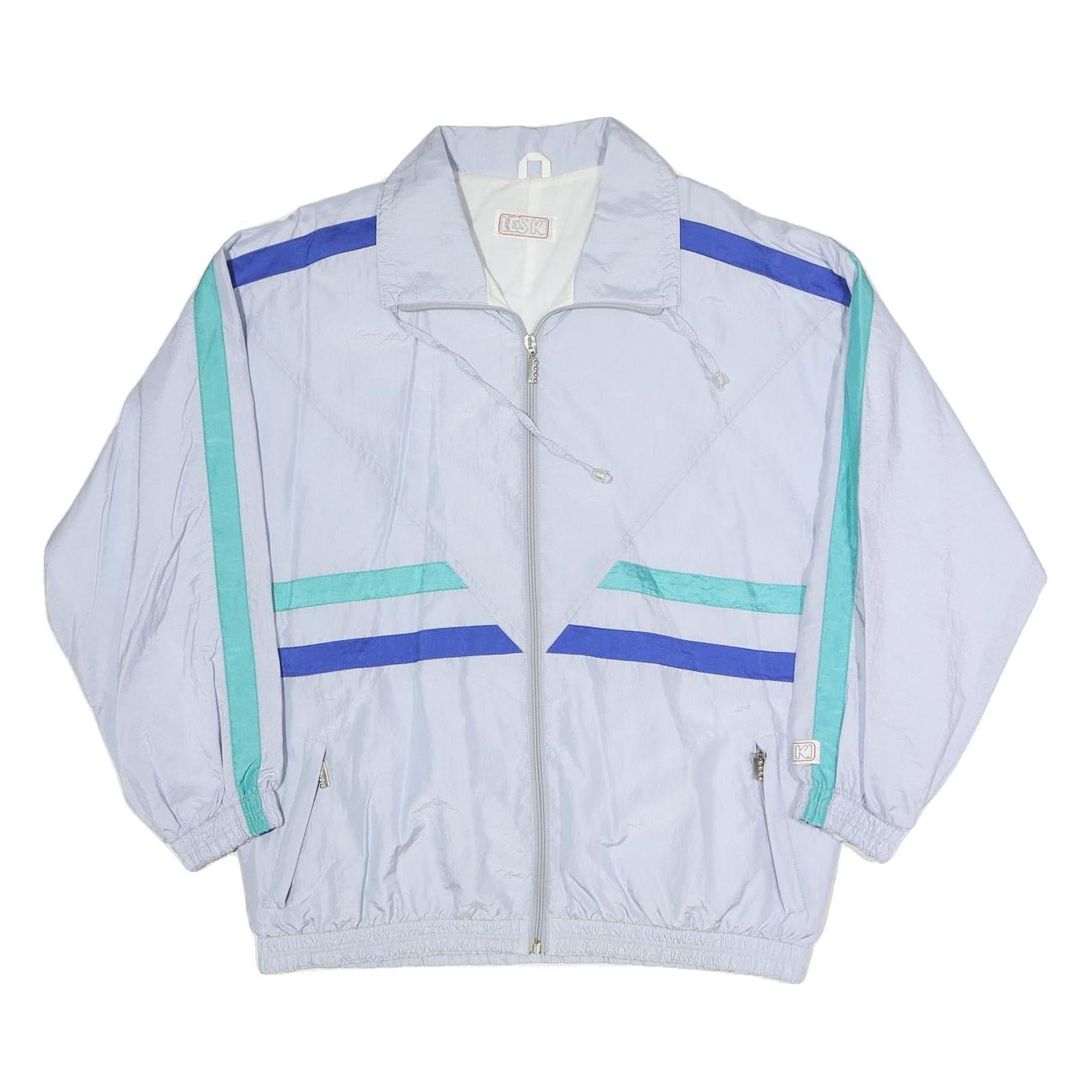 LESKI SPORTSWEAR Mens Light Blue & Blue & Turquoise Sportswear Jacket L Refurbished - N/A refurbished available on Cerqular