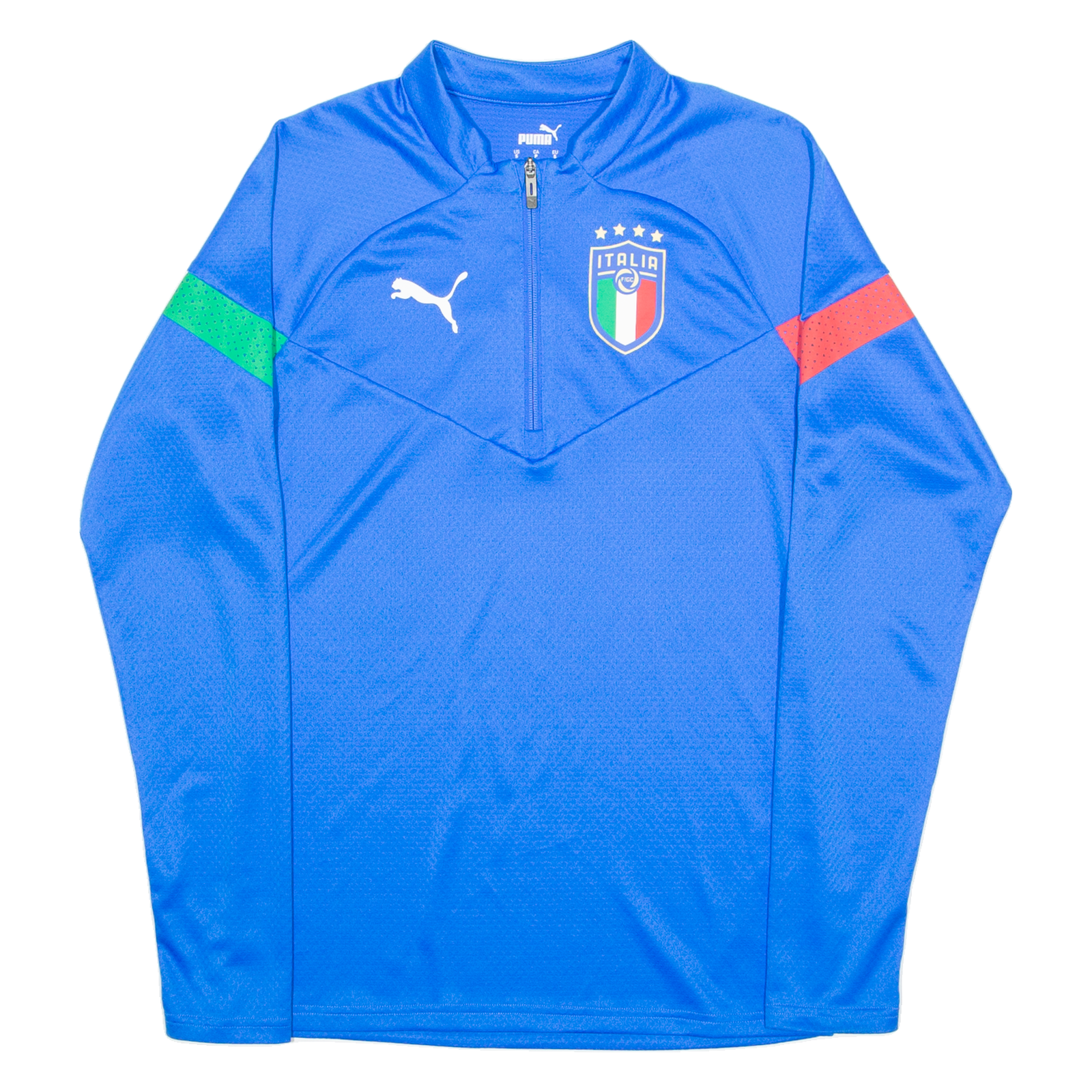 PUMA ITALY FC Mens Sweatshirt Blue 1/4 Zip S Refurbished - N/A refurbished available on Cerqular