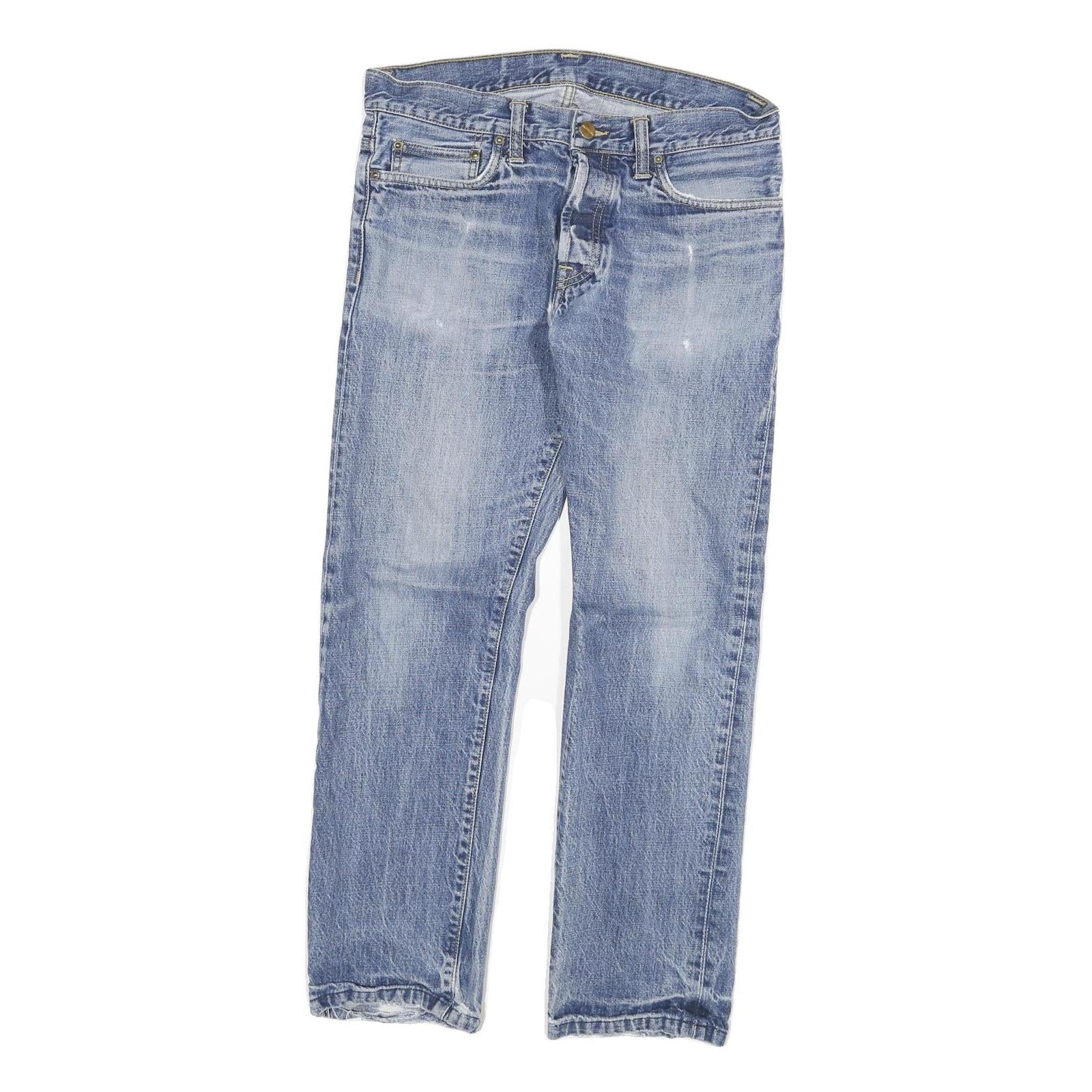 CARHARTT Mens Slim Blue Denim Slim Jeans W30 L27 Cotton Blend Zip Pocket Refurbished - N/A refurbished available on Cerqular
