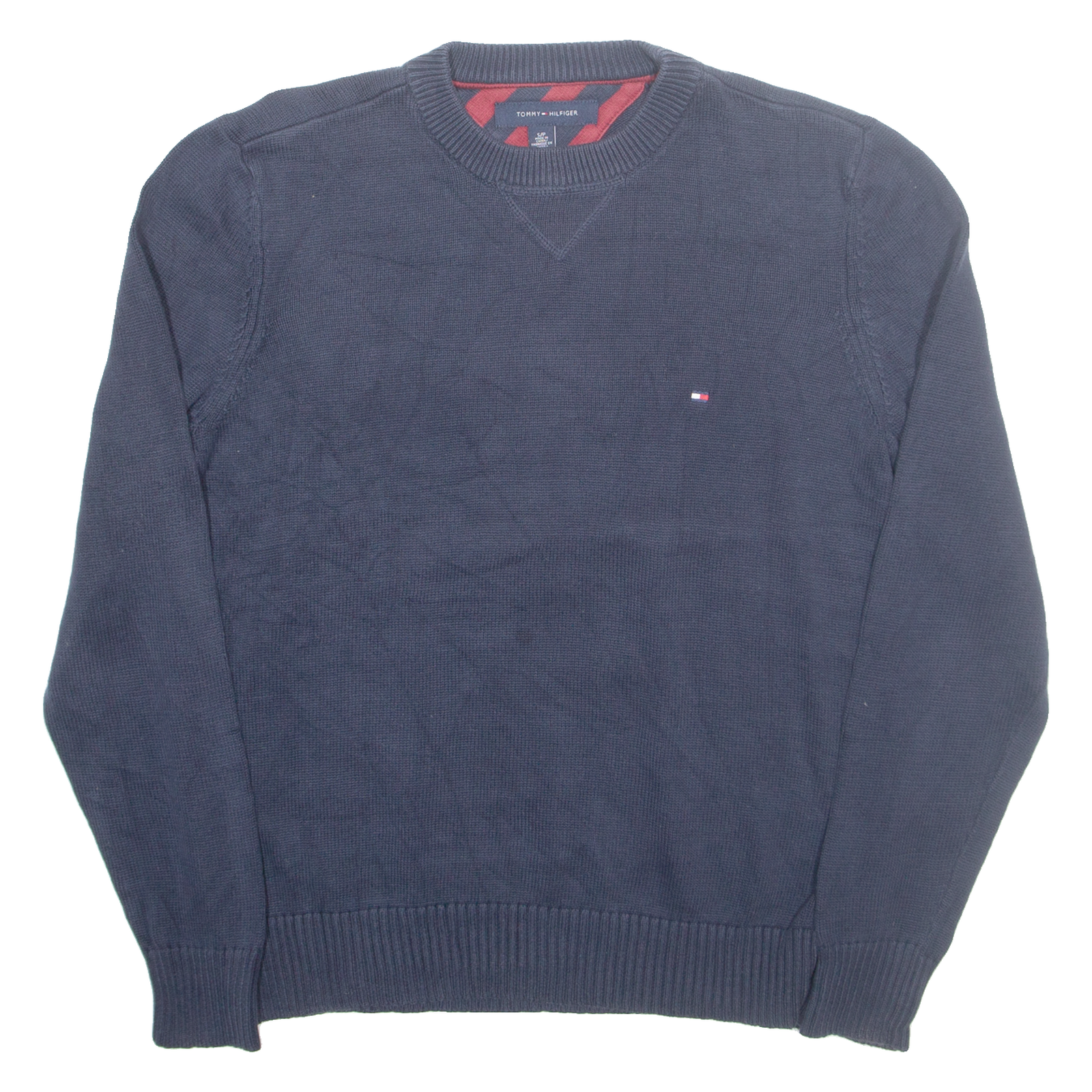 TOMMY HILFIGER Mens Jumper Blue Tight Knit S Refurbished - N/A refurbished available on Cerqular