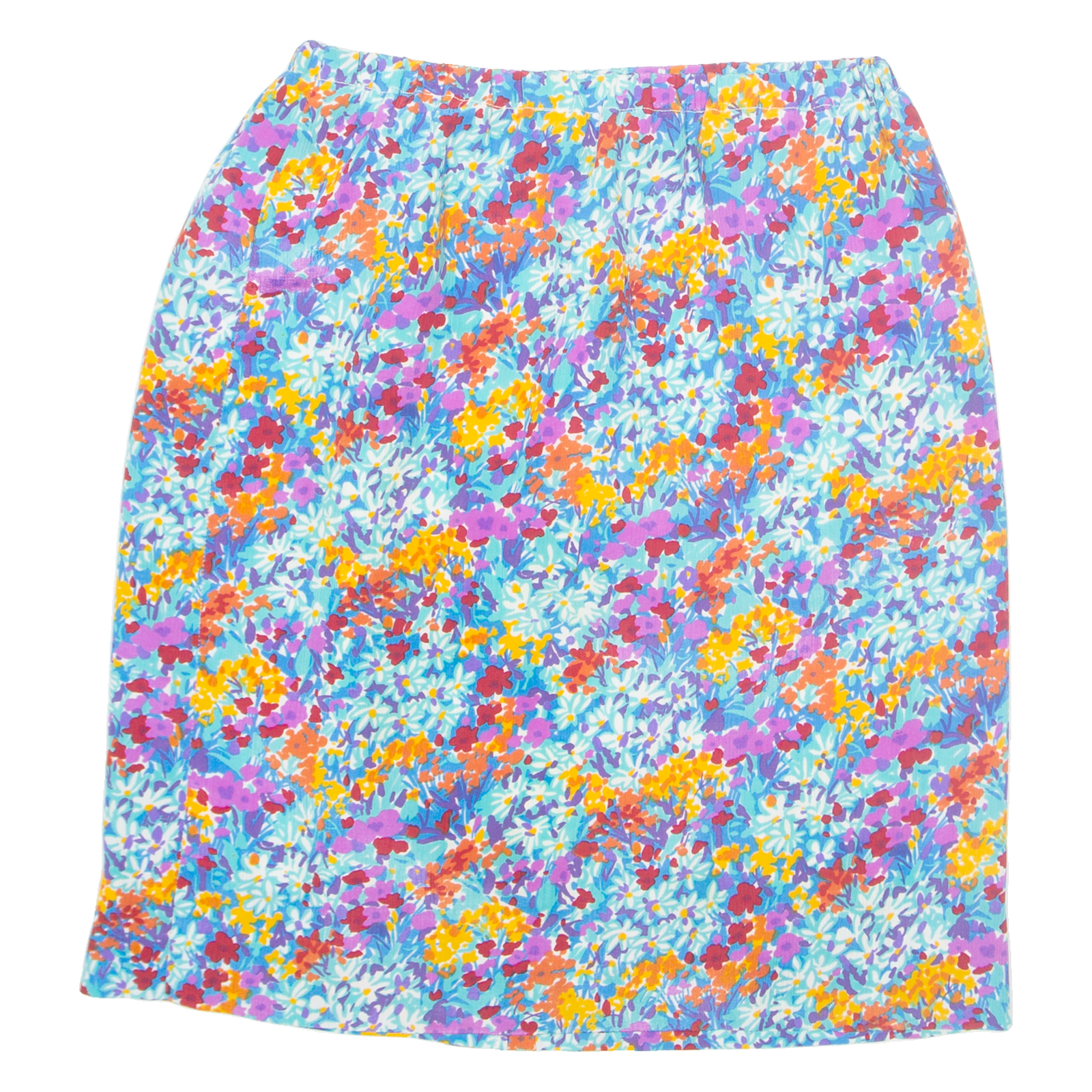 Womens Pencil Skirt Blue Knee Length Floral M Refurbished - N/A refurbished available on Cerqular