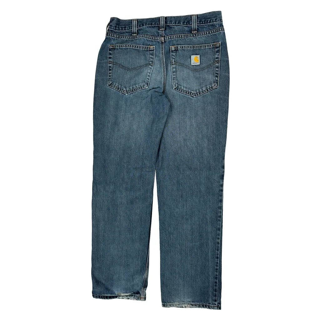 Carhartt Jeans - 32W 30L Blue Cotton Blend Refurbished - Thrifted (note: this is a term often used to describe second- refurbished available on Cerqular
