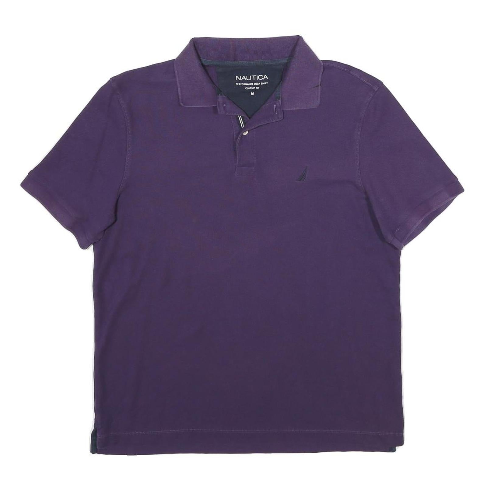NAUTICA Mens Purple Polo Shirt M Cotton Classic Fit Deck Shirt Refurbished - N/A refurbished available on Cerqular