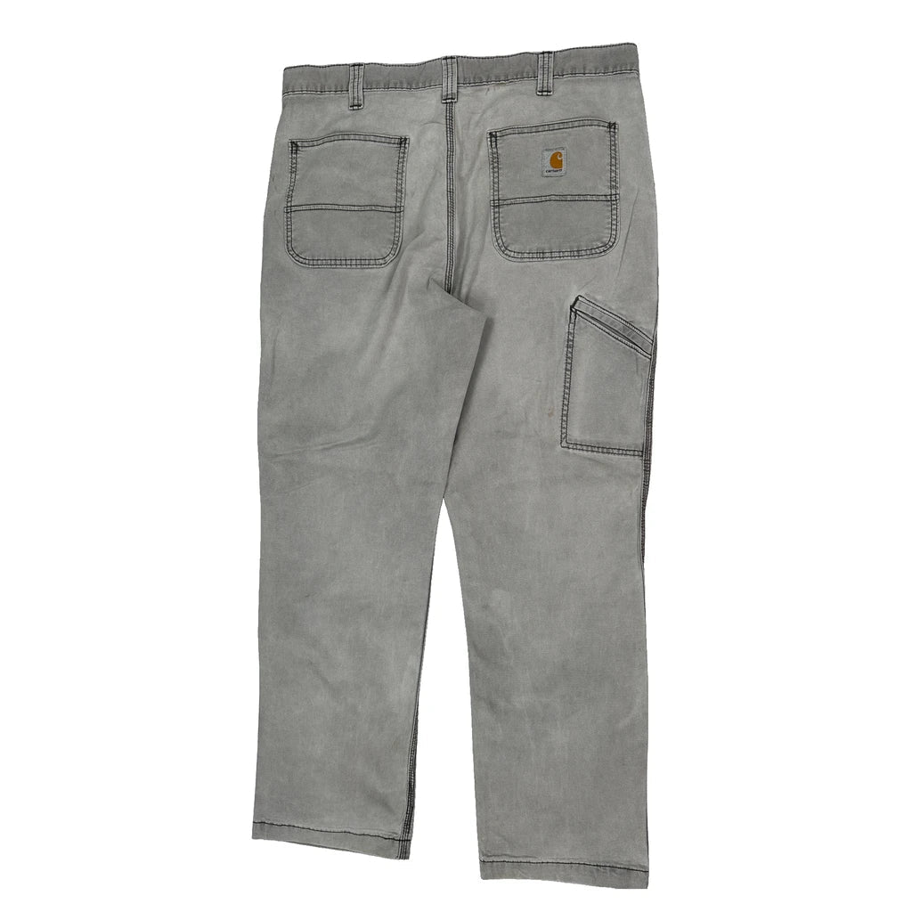 Buy Carhartt Carpenter Trousers - 35W 32L Grey Cotton Blend Refurbished - $64.31 Carhartt Carpenter Trousers - 35W 32L Grey Cotton Blend Refurbished - Thrifted (note: this is a term often used to describe second- refurbished available on Cerqular