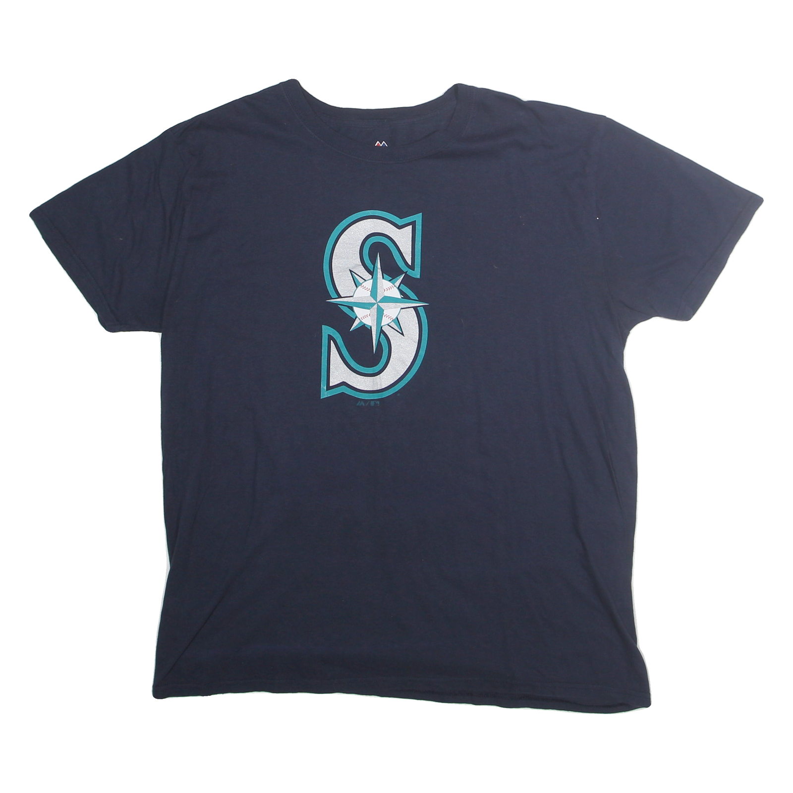 MAJESTIC Mens Navy Blue Graphic T-Shirt XL Short Sleeve Crew Neck Casual Refurbished - N/A refurbished available on Cerqular