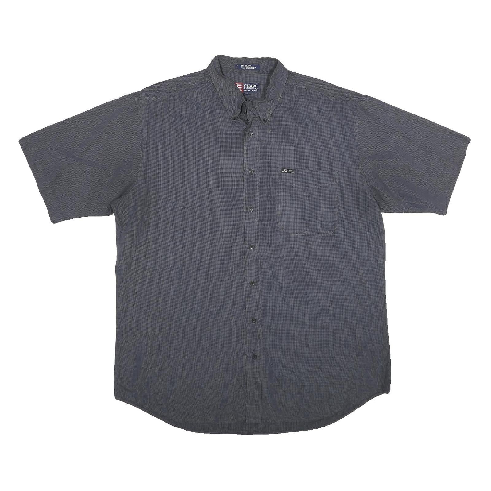 CHAPS RALPH LAUREN Mens Blue Polyester Blend Shirt XL Button Down Casual Summer Refurbished - N/A refurbished available on Cerqular