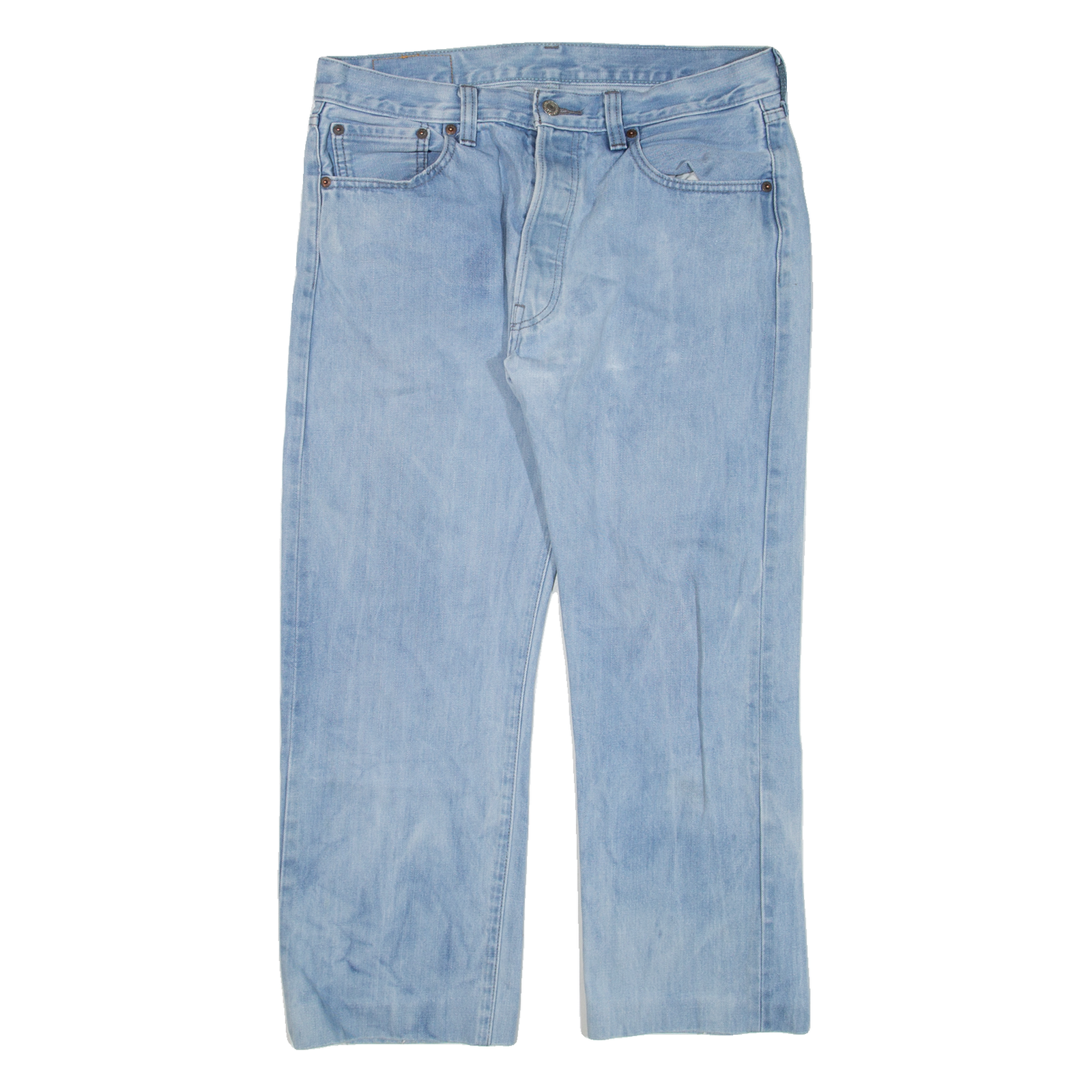 LEVI'S 501 Jeans Womens Blue Regular Straight W34 L23 Refurbished - N/A refurbished available on Cerqular