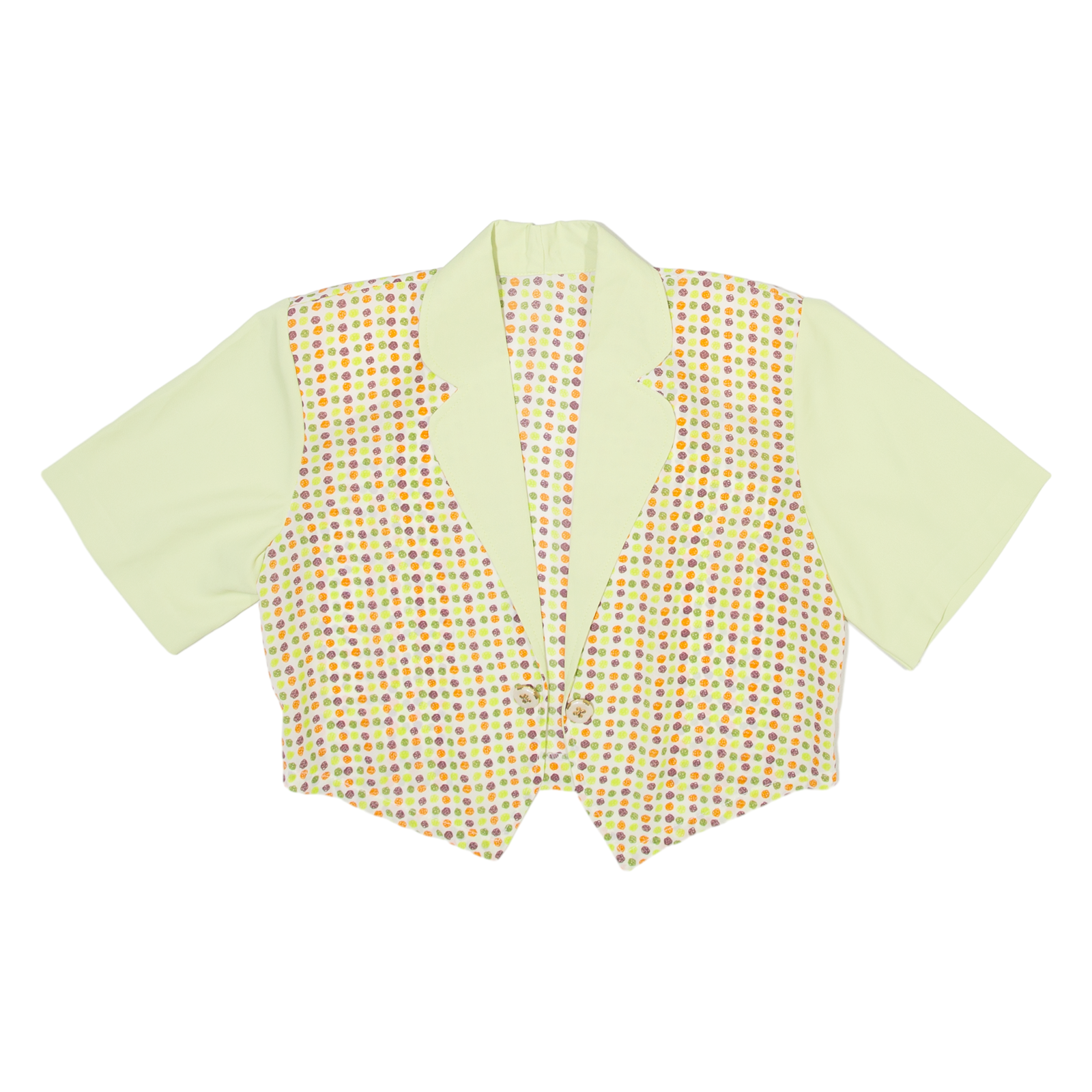 Womens Printed Waistcoat Green Silk Spotted M Refurbished - N/A refurbished available on Cerqular