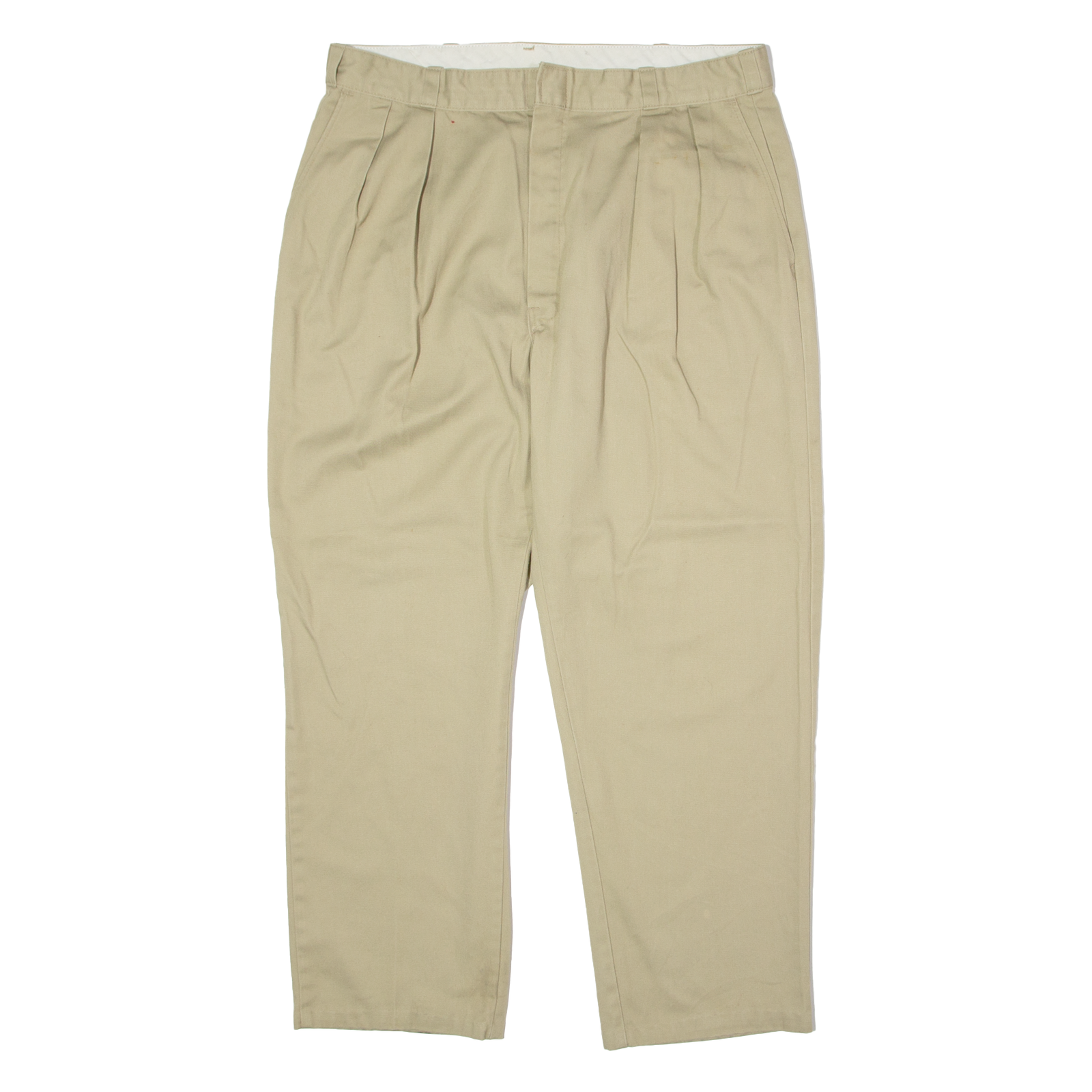 DICKIES Workwear Mens Twill Trousers Beige Slim Straight W36 L28 Refurbished - N/A refurbished available on Cerqular