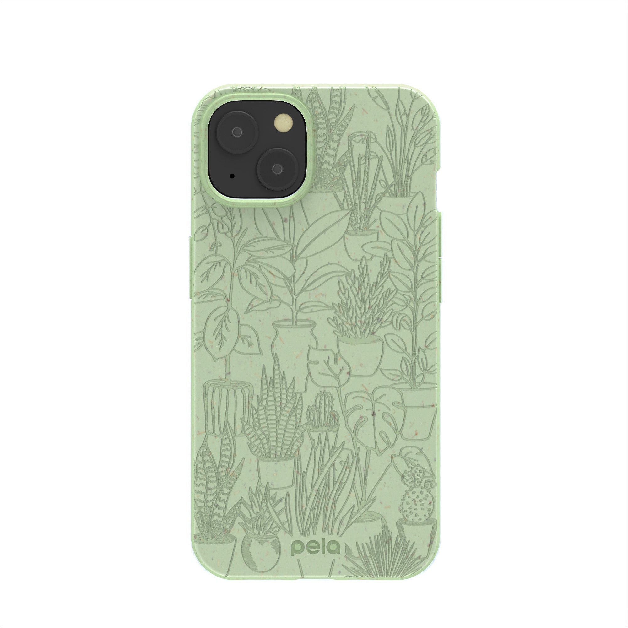 Sage Green Green Oasis iPhone 13 Case Refurbished - Pela Case refurbished available on Cerqular