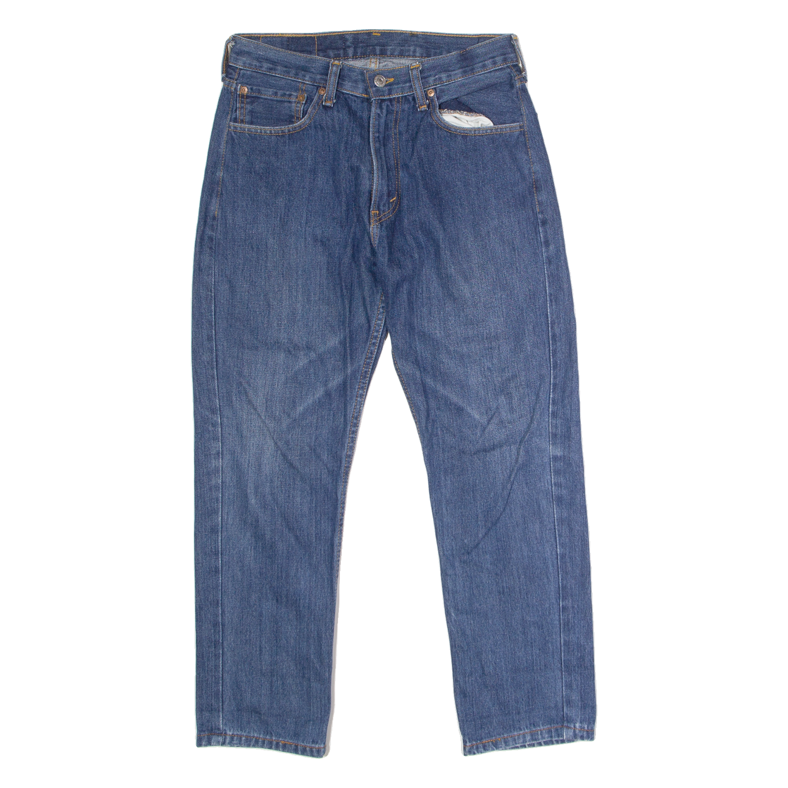LEVI'S 505 Jeans Mens Blue Regular Straight W30 L25 Refurbished - N/A refurbished available on Cerqular
