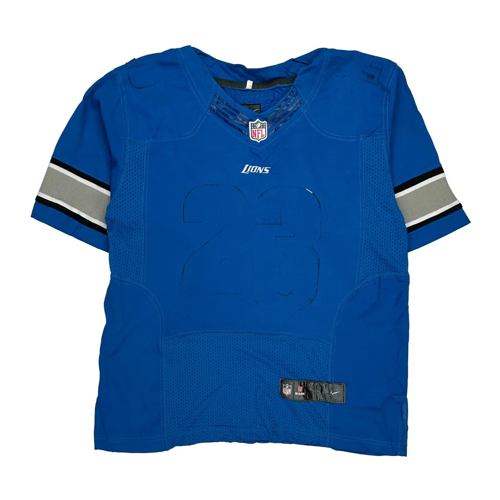Detroit Lions Nike Nfl Jersey - Medium Blue Polyester Refurbished - Thrifted (note: this is a term often used to describe second- refurbished available on Cerqular
