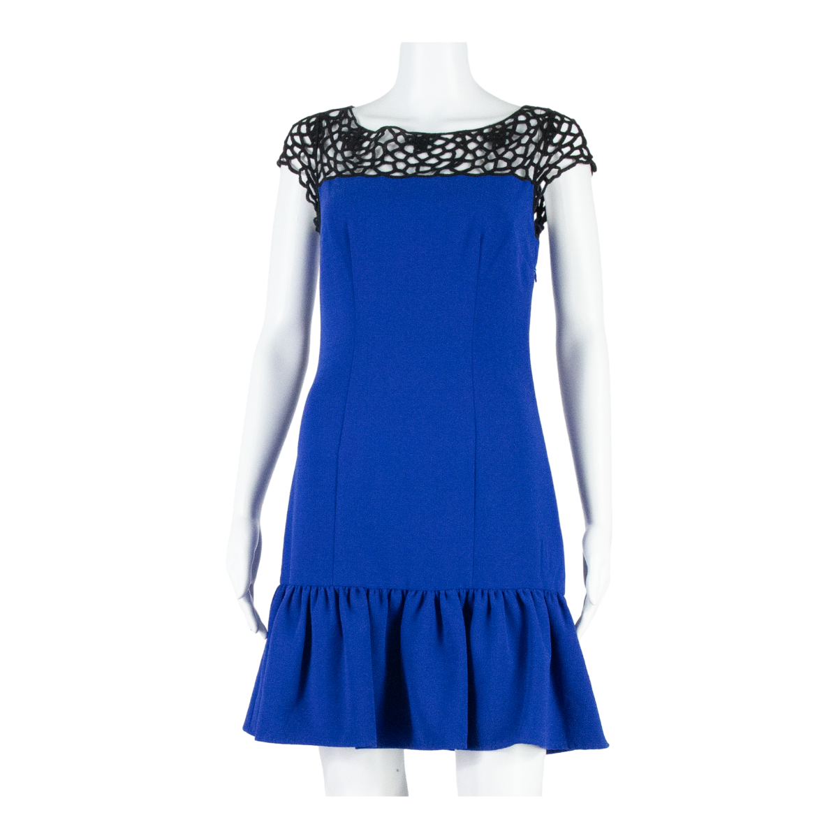 COAST Frill Womens Fit & Flare Dress Blue Sleeveless Knee Length UK 6 Refurbished - N/A refurbished available on Cerqular