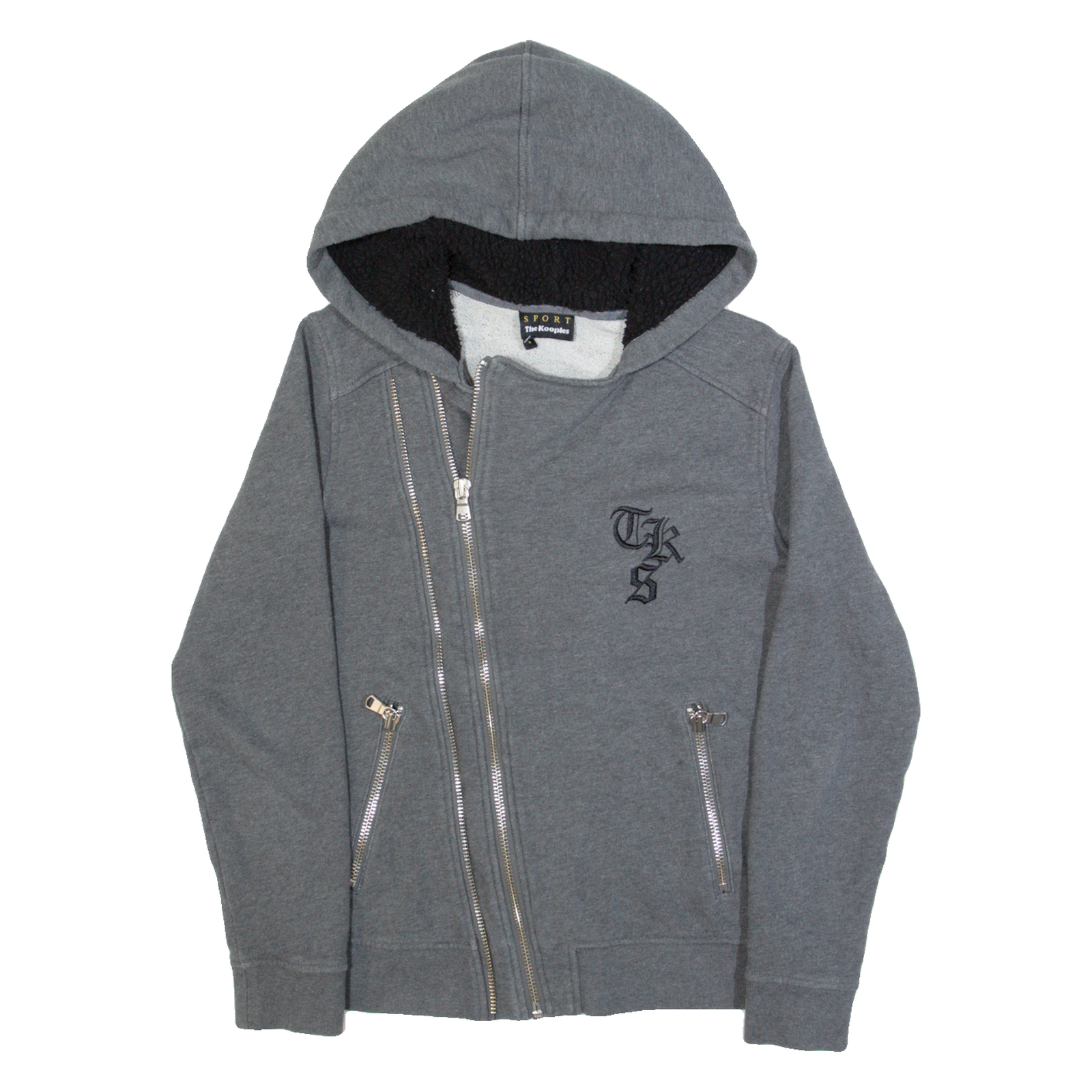 THE KOOPLES Womens Grey Hoodie Full Zip S Refurbished - N/A refurbished available on Cerqular