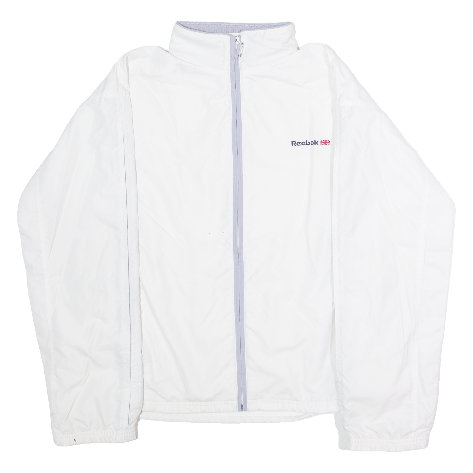 REEBOK Womens Windbreaker Jacket White UK 14 Refurbished - N/A refurbished available on Cerqular