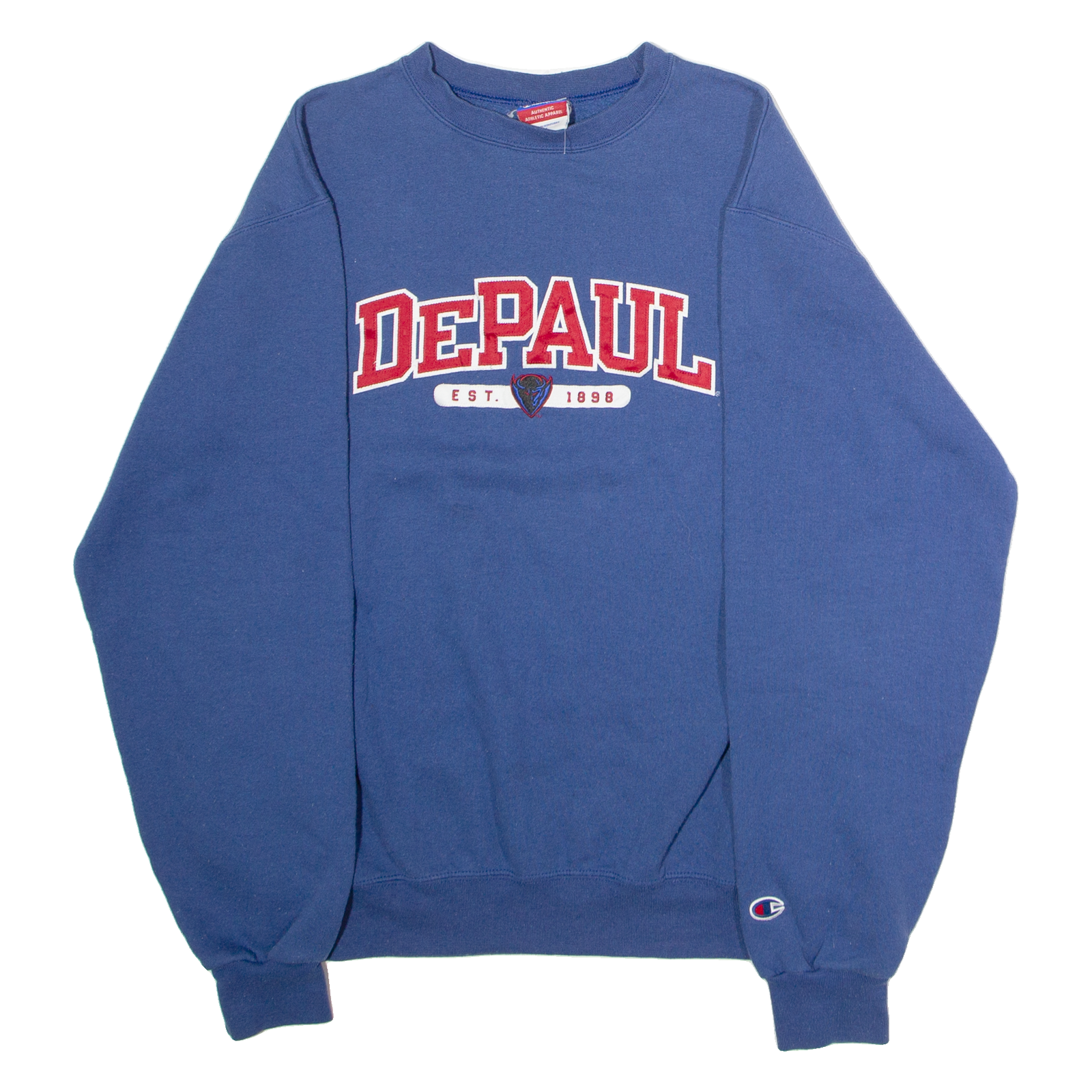 CHAMPION DePaul Mens Sweatshirt Blue Crew Neck USA M Refurbished - N/A refurbished available on Cerqular