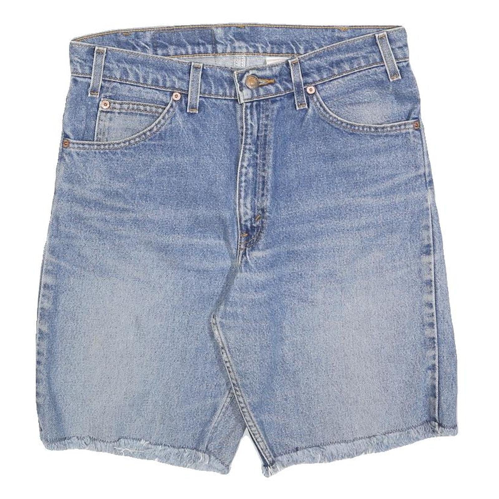 LEVI'S Mens Denim Blue Cotton Blend Shorts M W32 Casual Cut-Off Frayed Hem Refurbished - N/A refurbished available on Cerqular