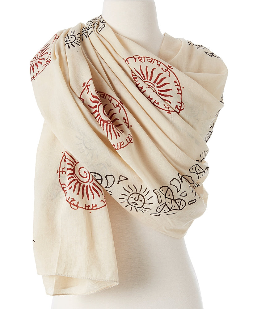 OMSutra Surya Shawl | Color: Ecru Refurbished - N/A refurbished available on Cerqular