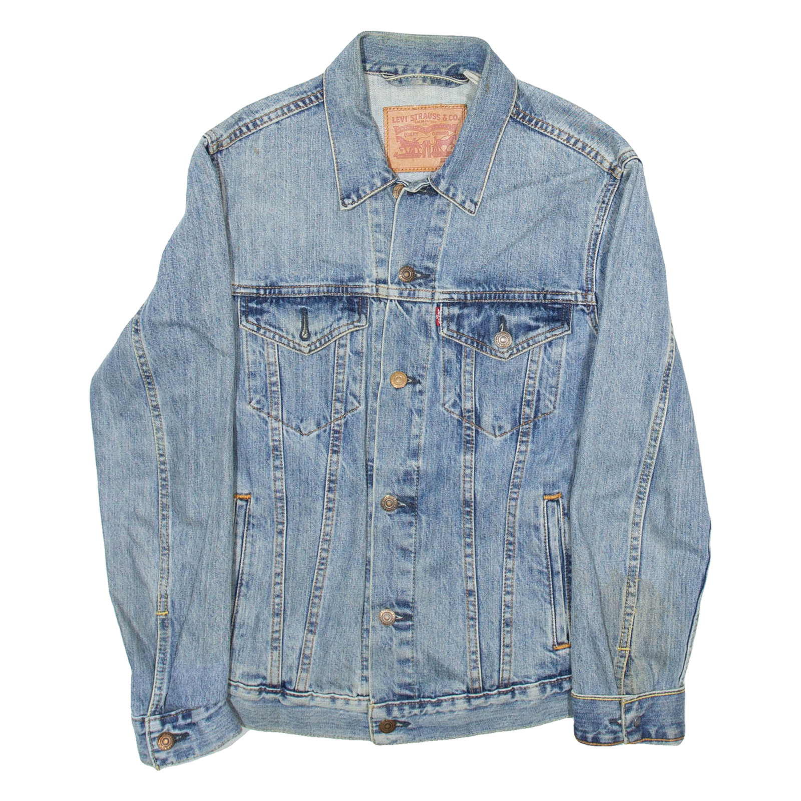 LEVI'S Mens Denim Jacket Blue S Refurbished - N/A refurbished available on Cerqular