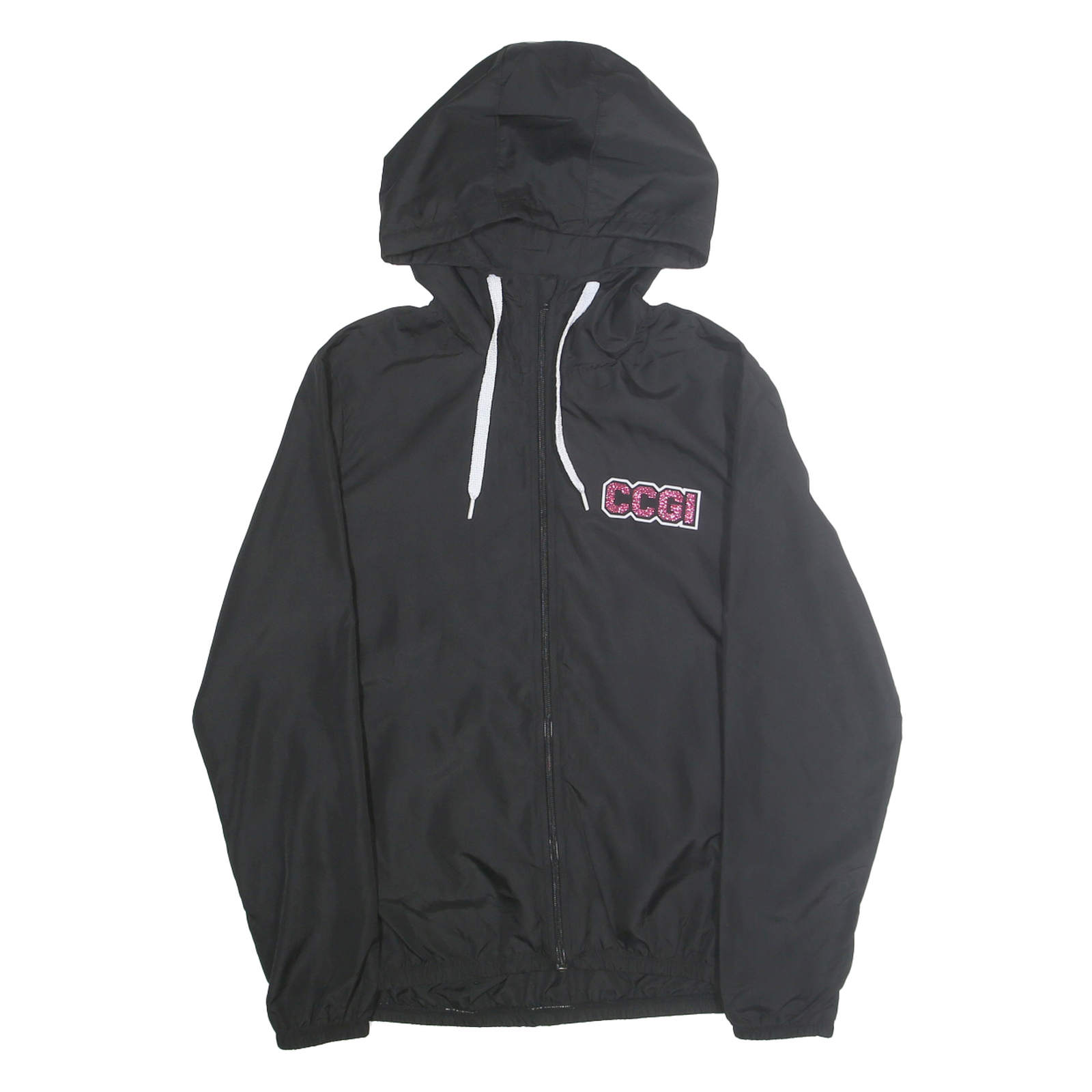 CHAMPION Womens Black Zip Hooded Gymnastics Track Jacket M Polyester Sports Refurbished - N/A refurbished available on Cerqular