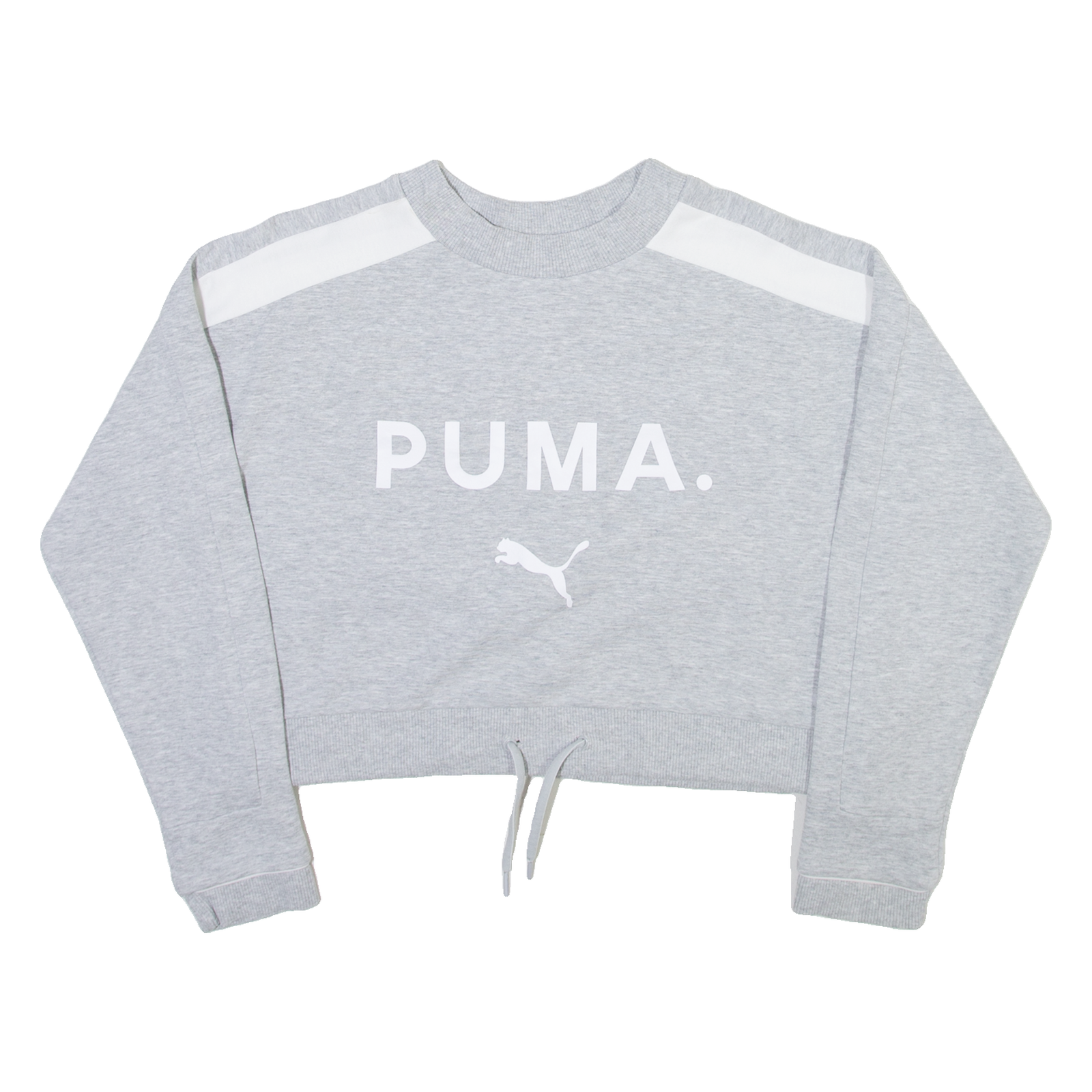 PUMA Cropped Womens Sweatshirt Grey XS Refurbished - N/A refurbished available on Cerqular