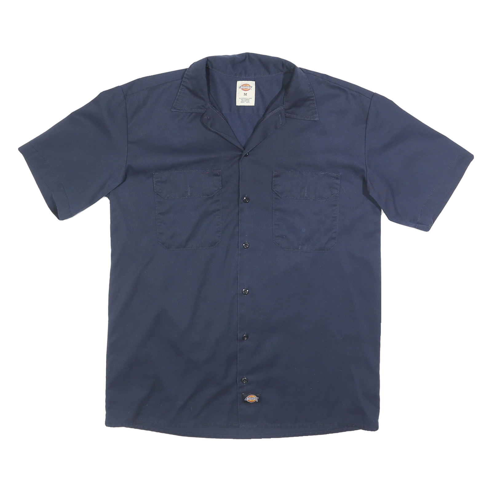 DICKIES Mens Blue Short Sleeve Cotton Shirt M Workwear Utility Casual Refurbished - N/A refurbished available on Cerqular