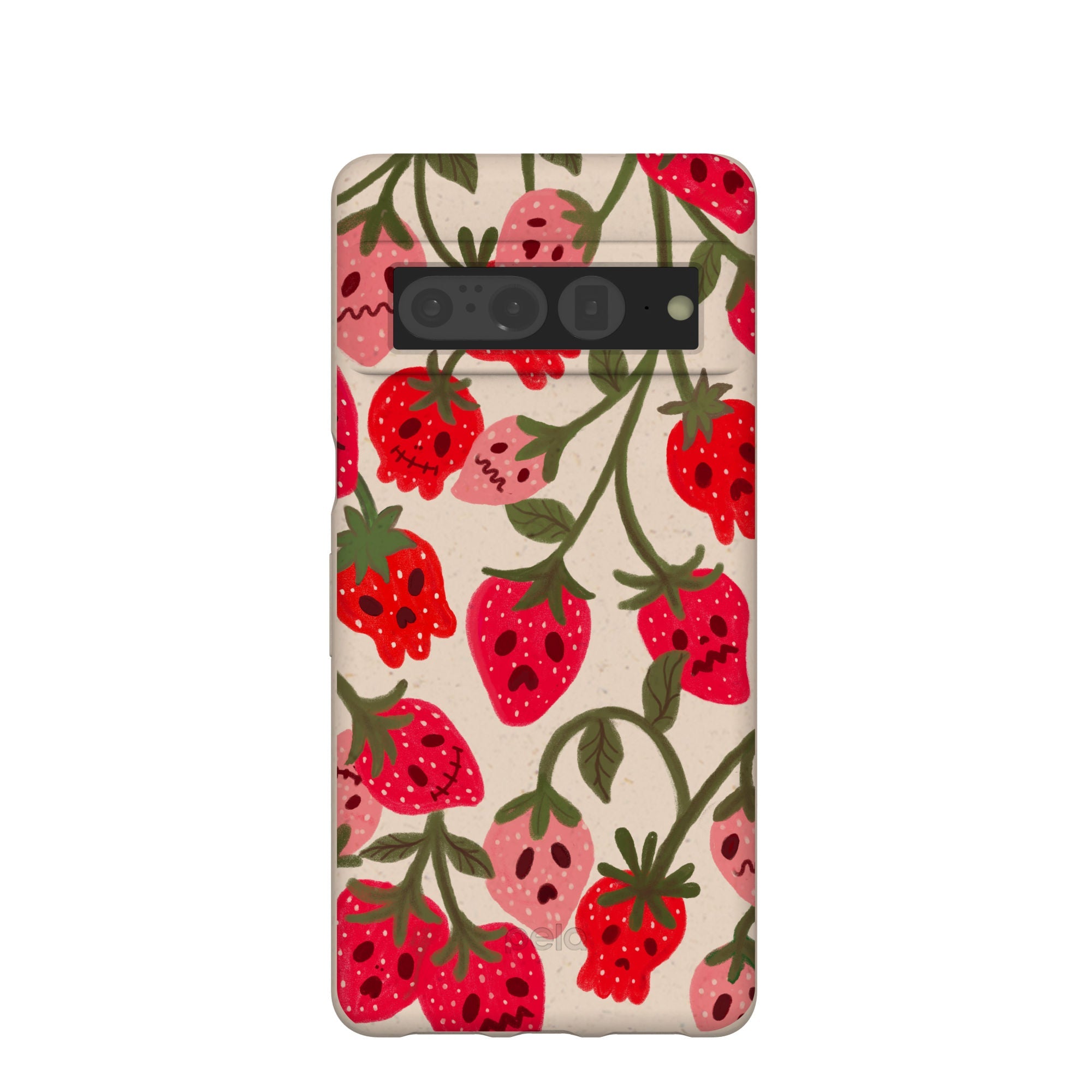 Seashell Strawboories Google Pixel 7 Pro Case Refurbished - Pela Case refurbished available on Cerqular