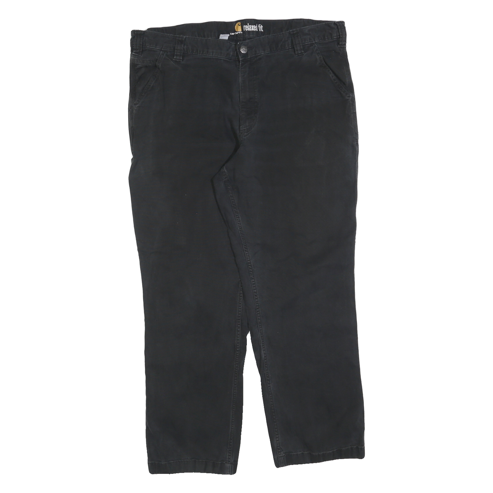 CARHARTT Mens Relaxed Fit Black Cotton Blend Trousers W40 L30 Workwear Zip Refurbished - N/A refurbished available on Cerqular