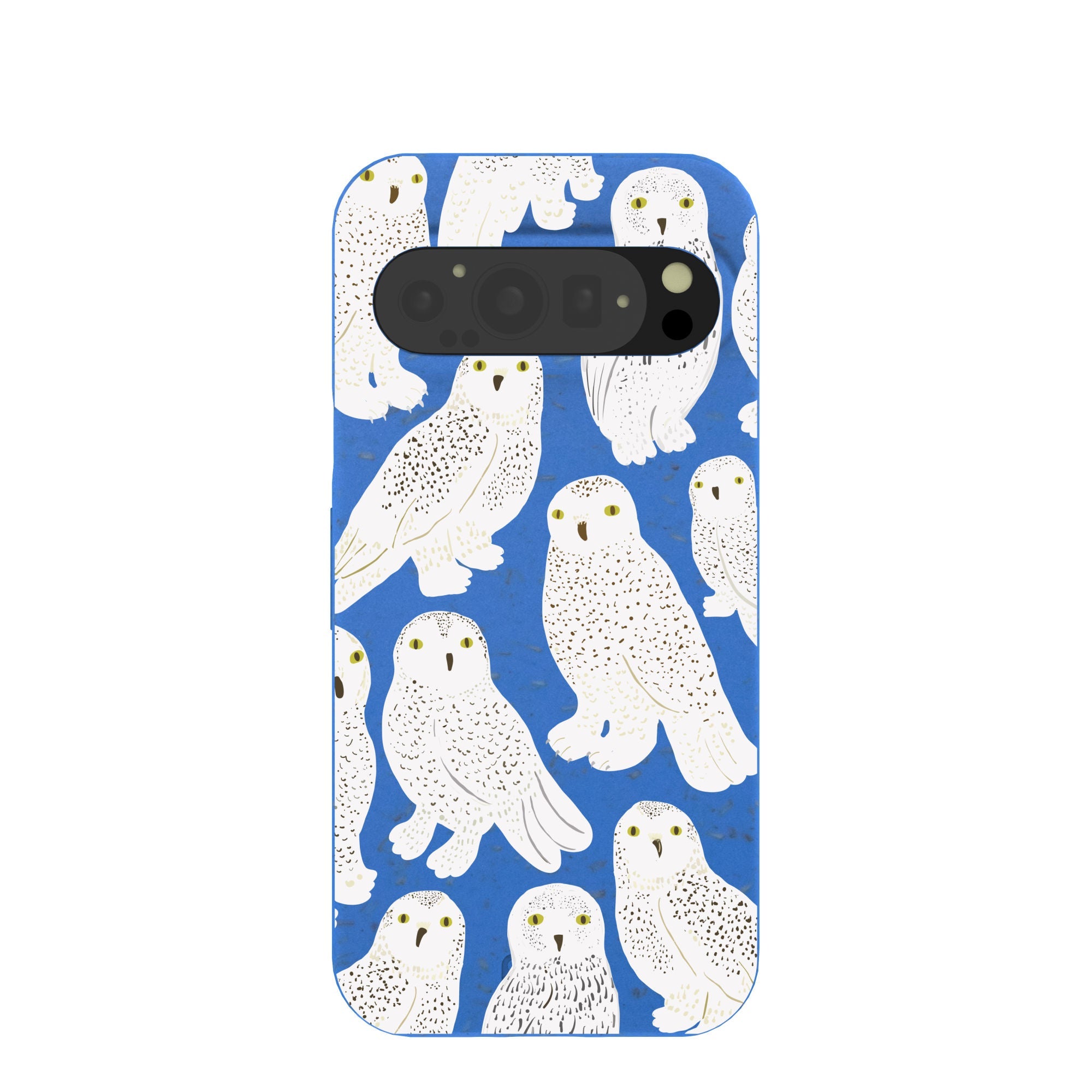 Electric Blue Snowy Owls Google Pixel 9/9 Pro Case Refurbished - Pela Case refurbished available on Cerqular