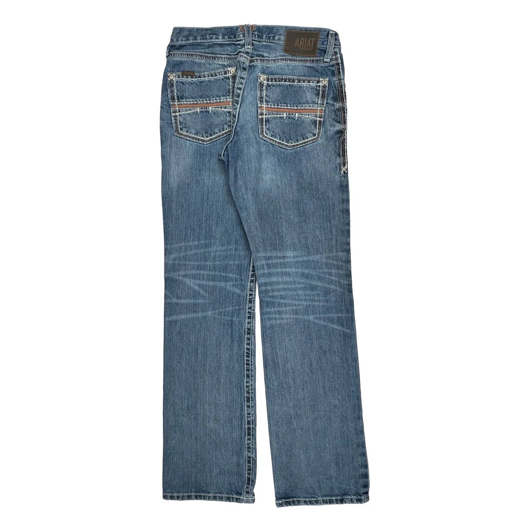 Ariat Boot Cut Jeans - 34W 36L Blue Denim Refurbished - Thrifted (note: this is a term often used to describe second- refurbished available on Cerqular