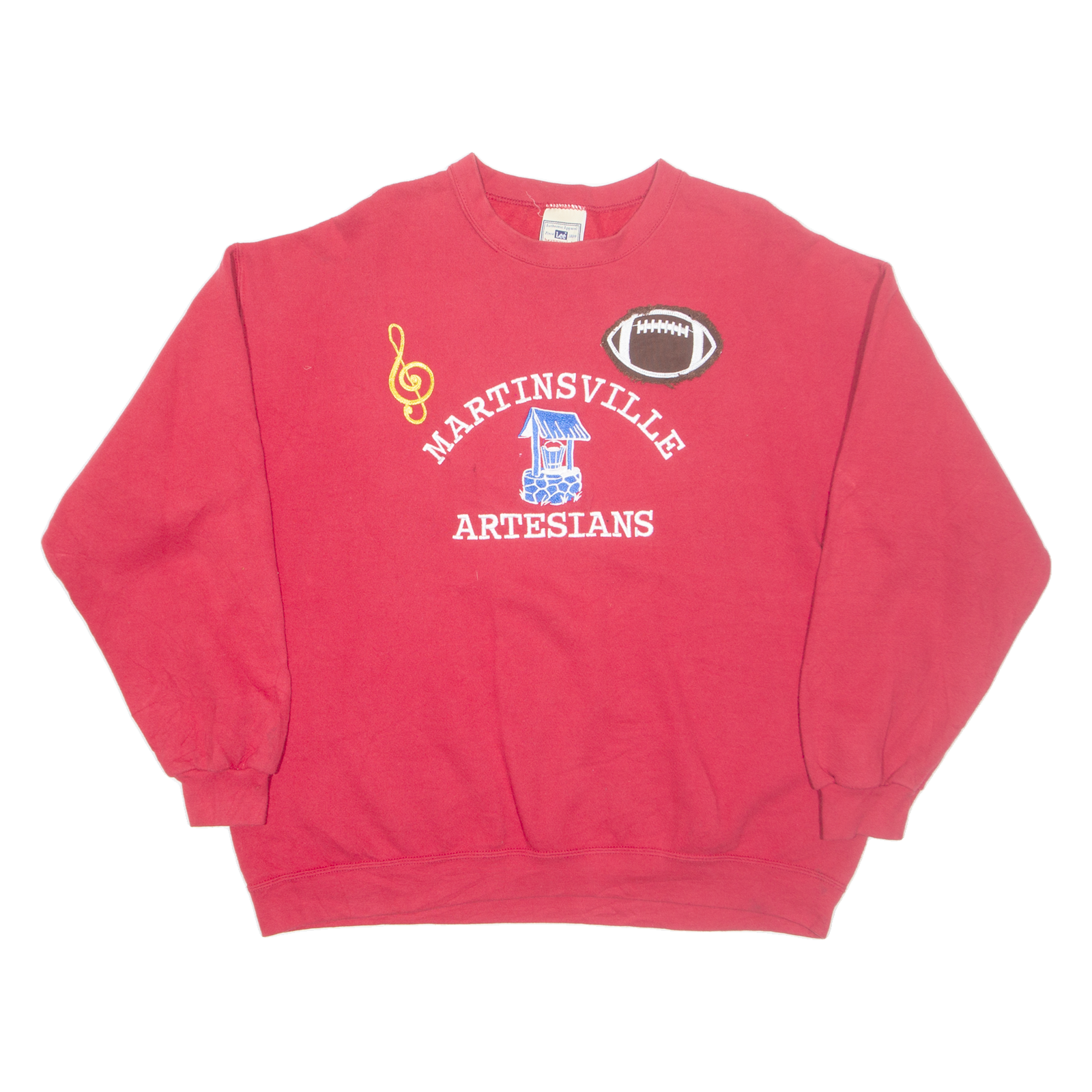LEE Martinsville Artesians Mens Sweatshirt Red USA L Refurbished - N/A refurbished available on Cerqular