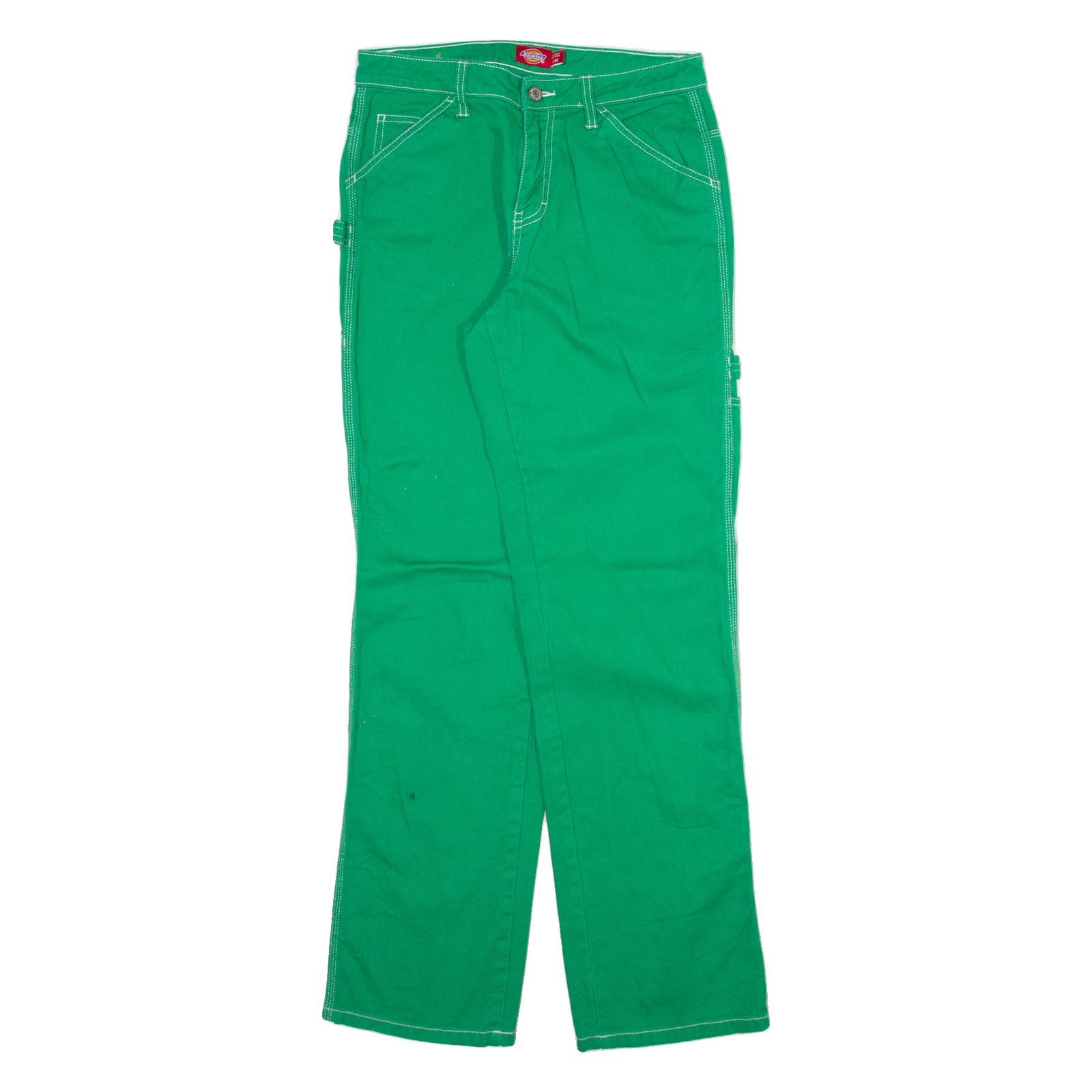 DICKIES Carpenter Womens Trousers Green Regular Straight W26 L31 Refurbished - N/A refurbished available on Cerqular