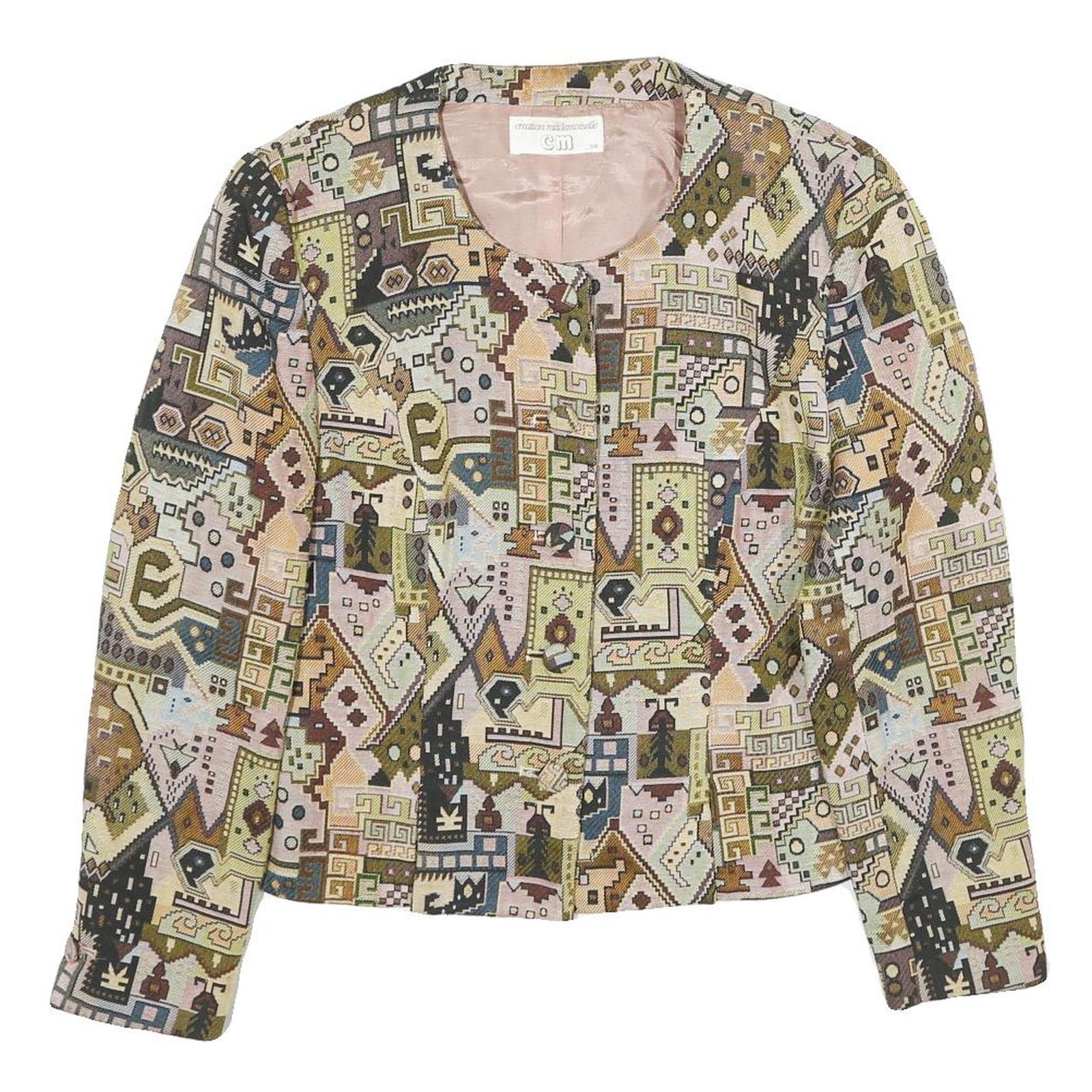 Buy CREATION MADEMOISELLE Womens Multicolour Geometric Jacket UK 12 Woven Button Up Refurbished - $32.49 CREATION MADEMOISELLE Womens Multicolour Geometric Jacket UK 12 Woven Button Up Refurbished - N/A refurbished available on Cerqular