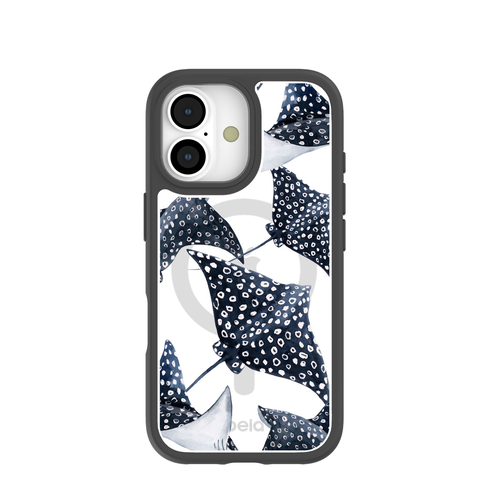 Clear Midnight Rays iPhone 17 Case With Noir Ridge (MagSafe included) Refurbished - Pela Case refurbished available on Cerqular